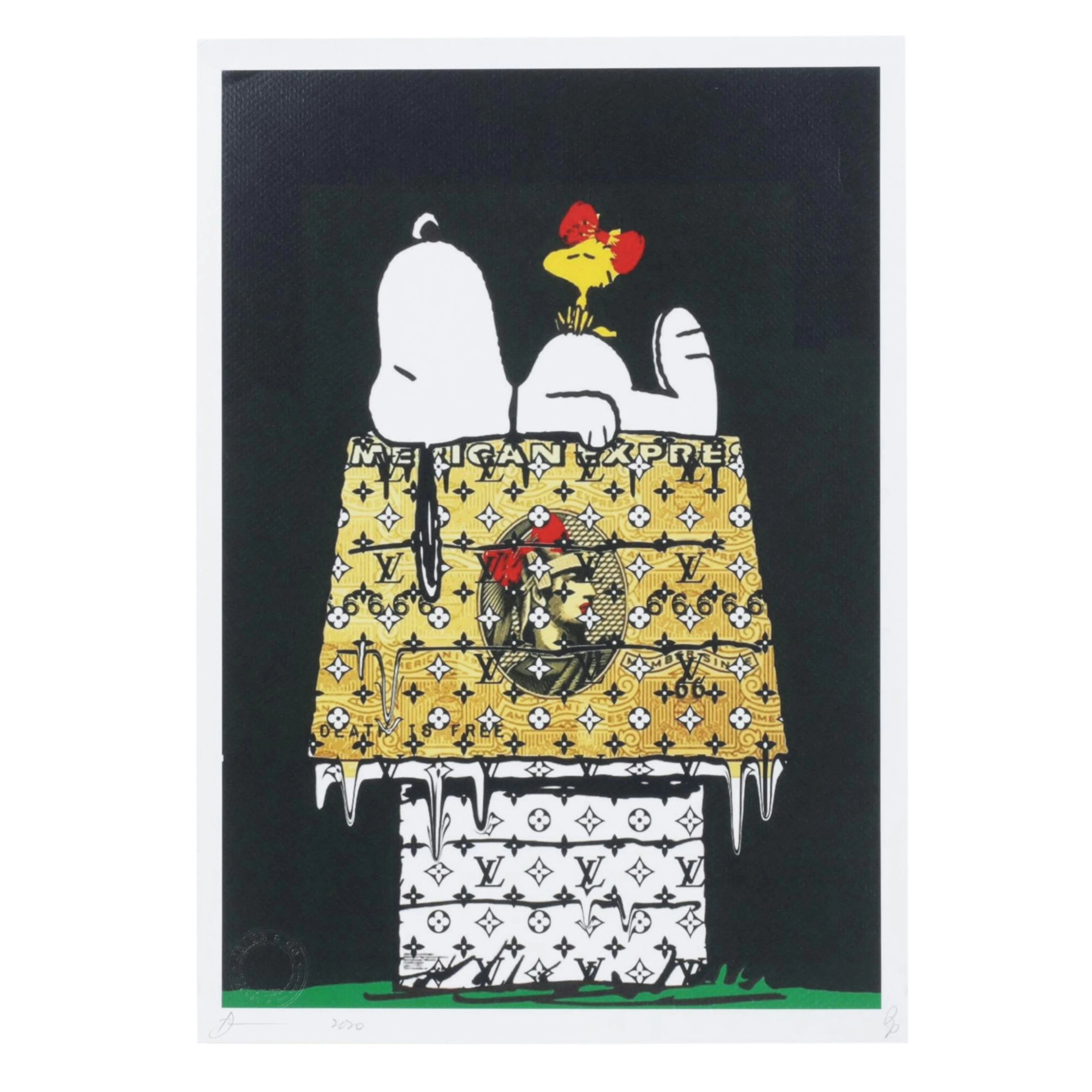 Death NYC Pop Art Graphic Print Homage to Peanuts X Louis Vuitton X AmEx, 2020