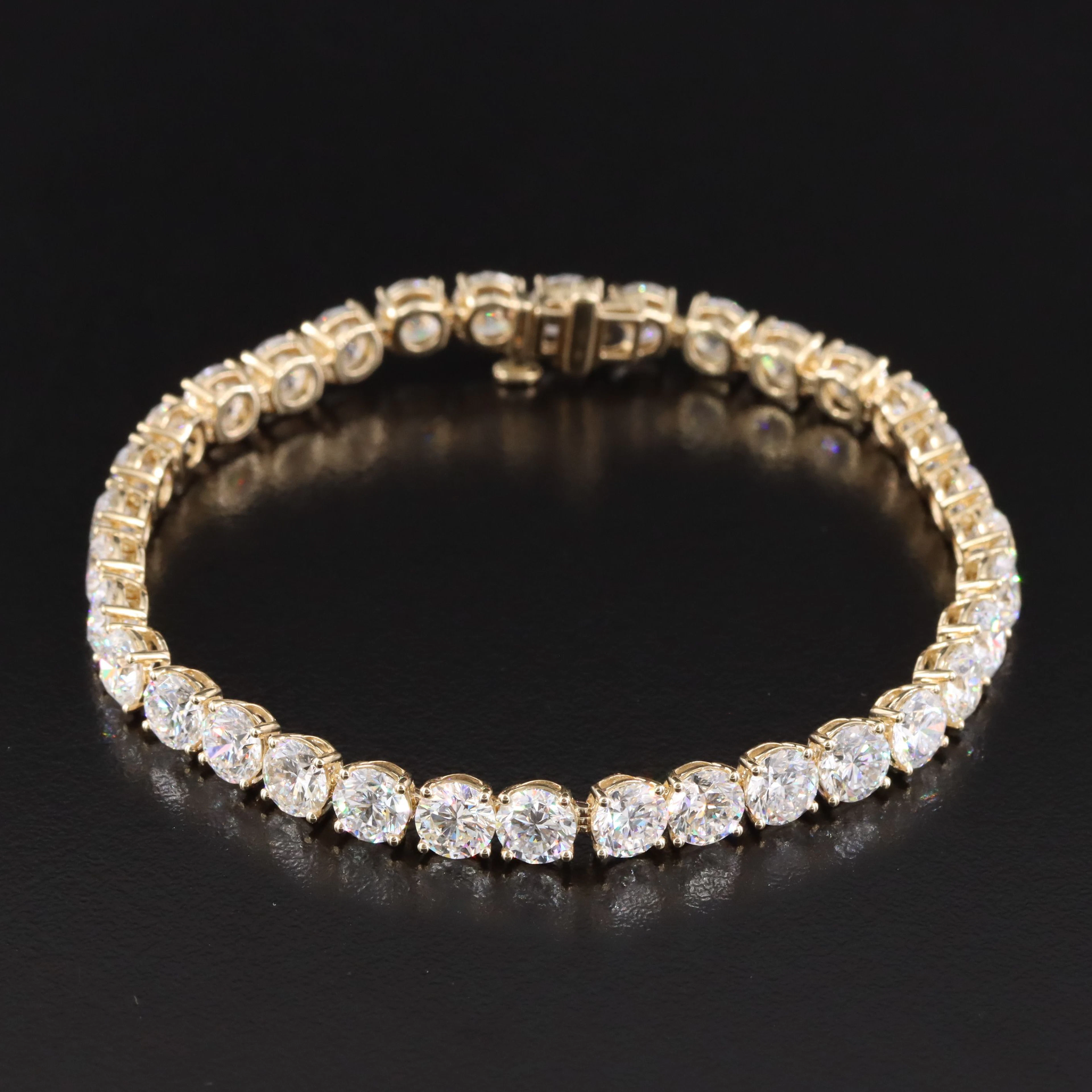 14K 17.33 CTW Lab Grown Diamond Line Bracelet