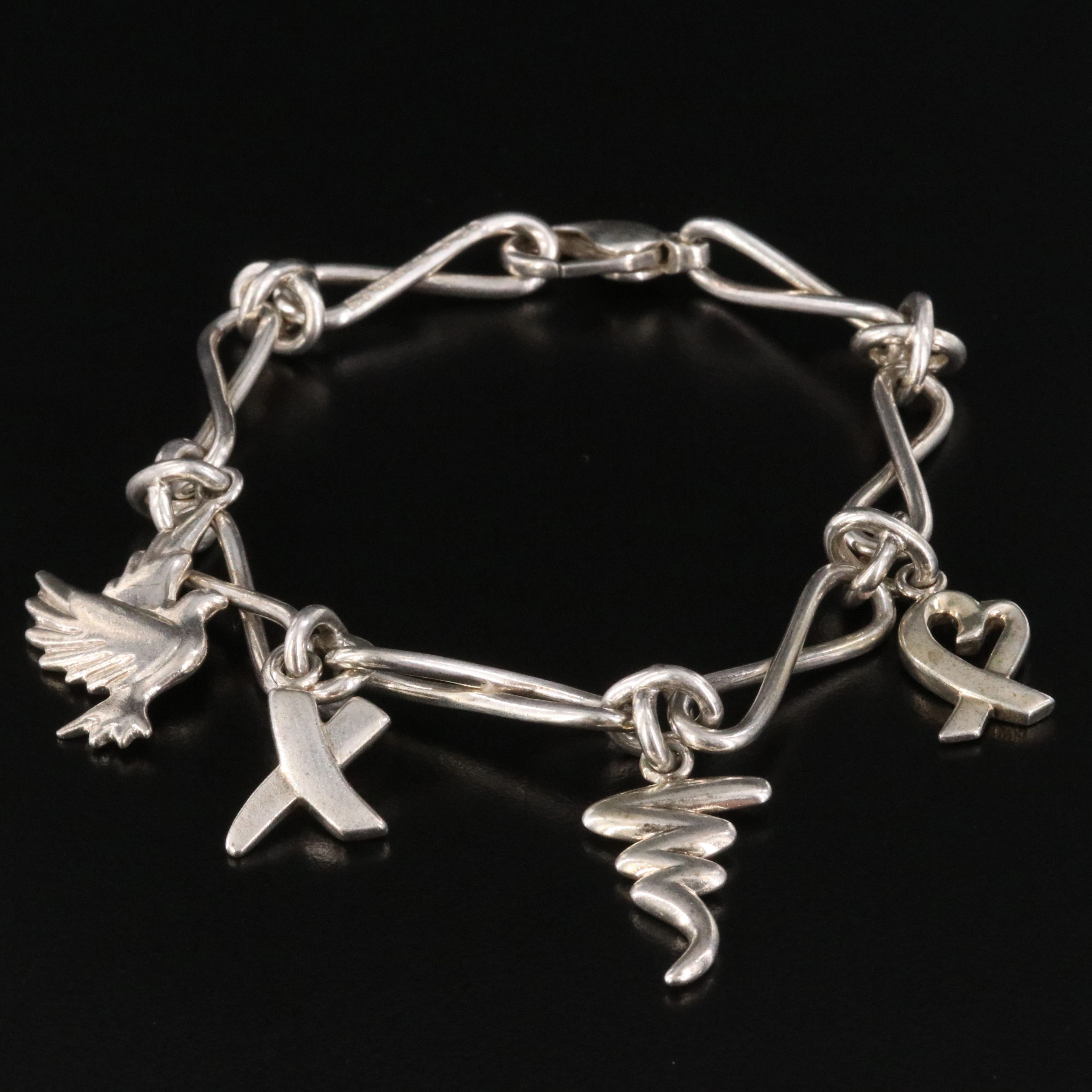 Paloma Picasso for Tiffany & Co. Sterling Charm Bracelet