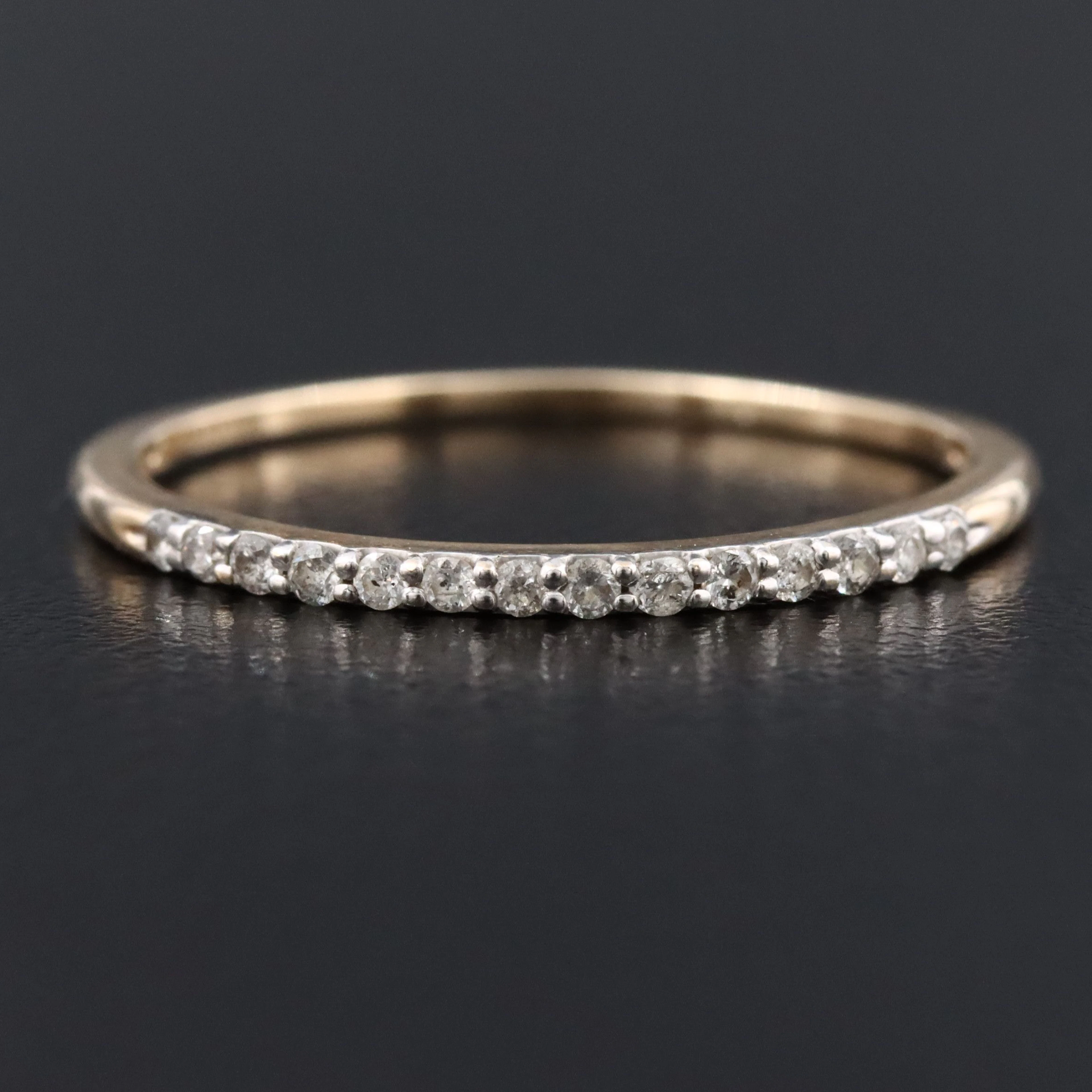 10K 0.15 CTW Diamond Stackable Ring