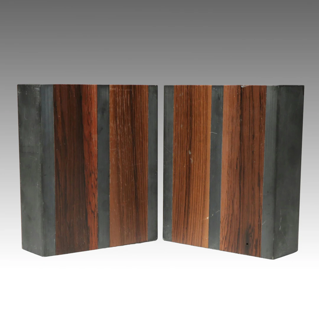 Harpswell House Hardwood and Slate Bookend Pair