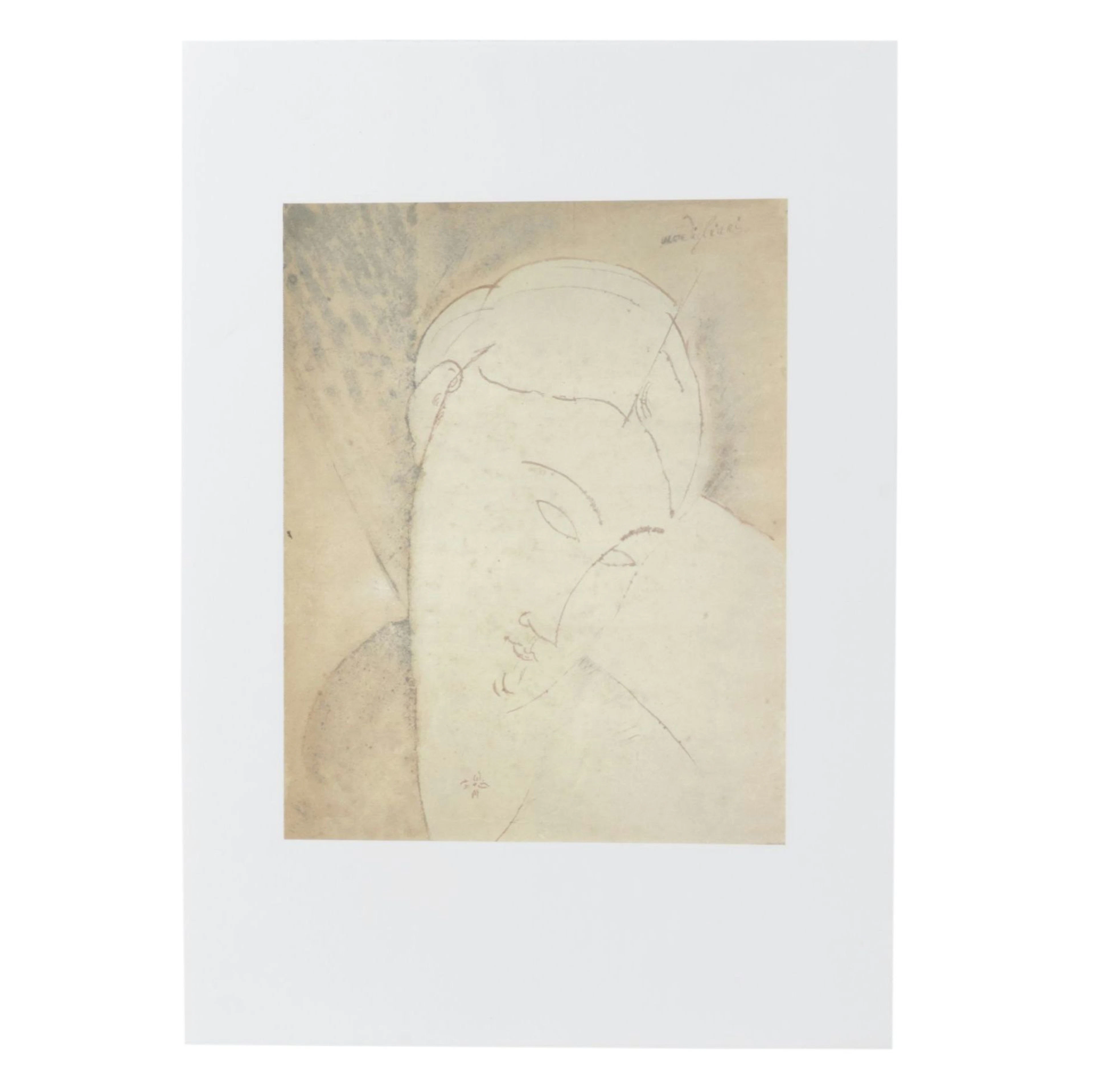 Offset Lithograph After Amedeo Modigliani "Ritratto di Donna con Ciondolo"