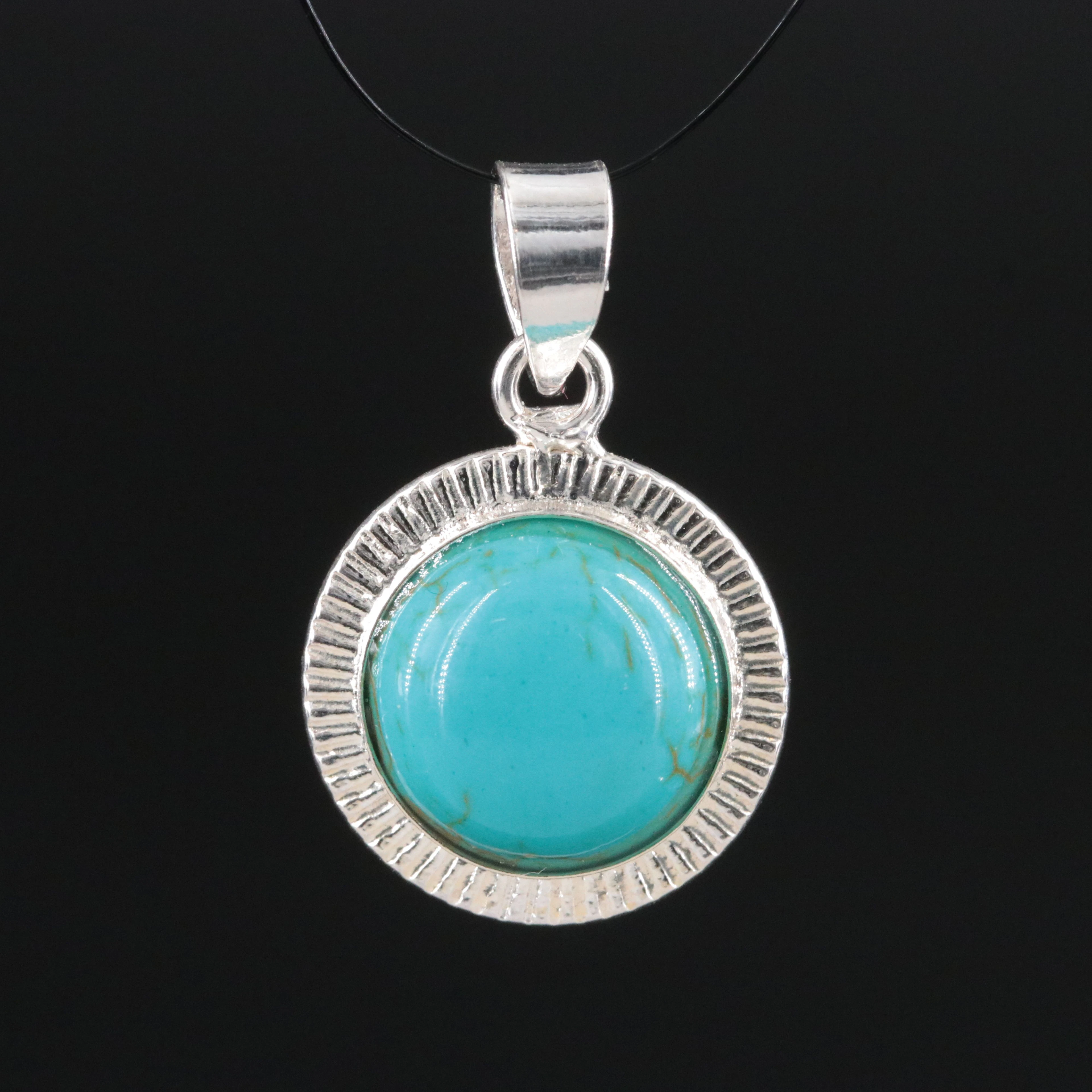 Sterling Turquoise Pendant