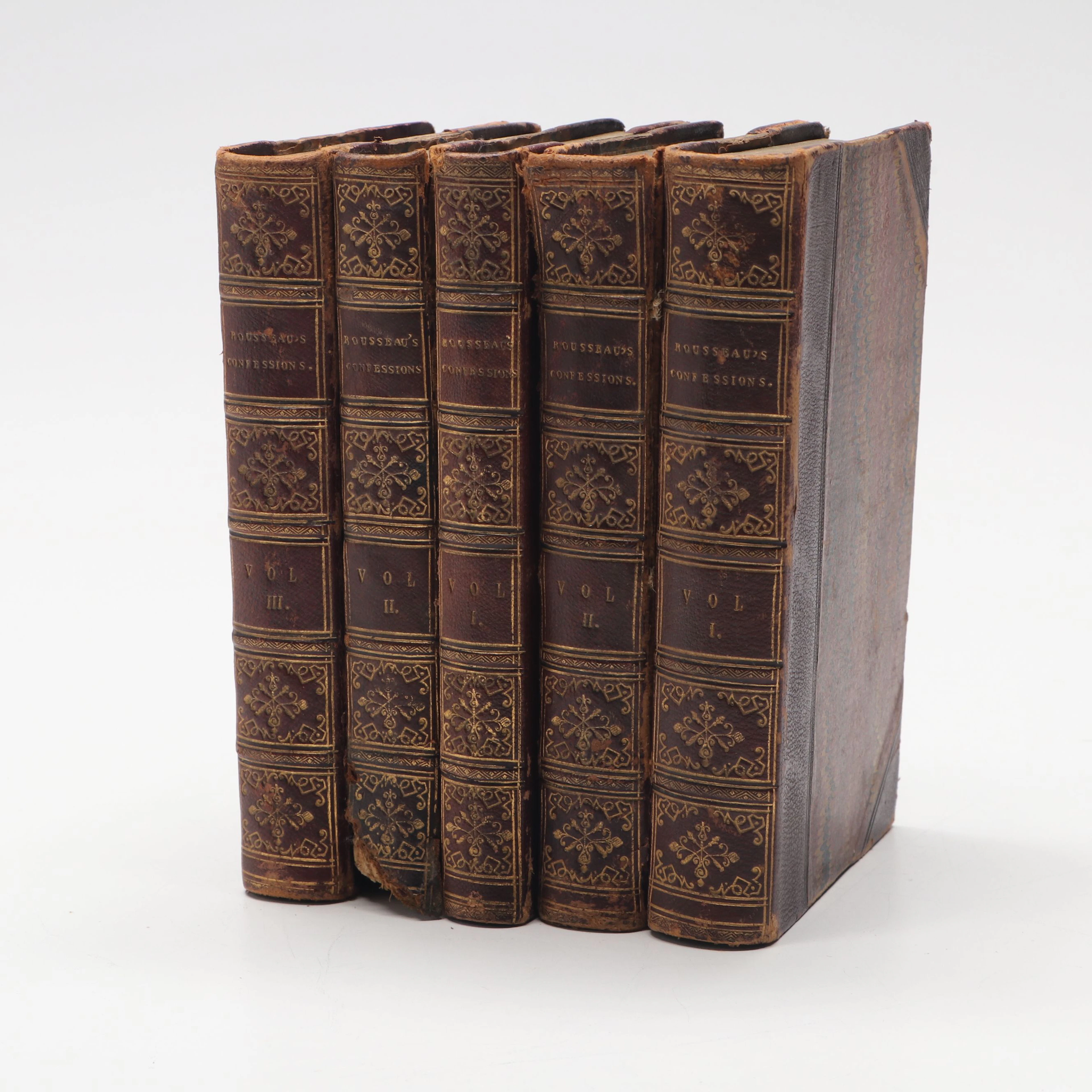 Leather Bound "The Confessions of J. J. Rousseau" by Jean-Jacques Rousseau