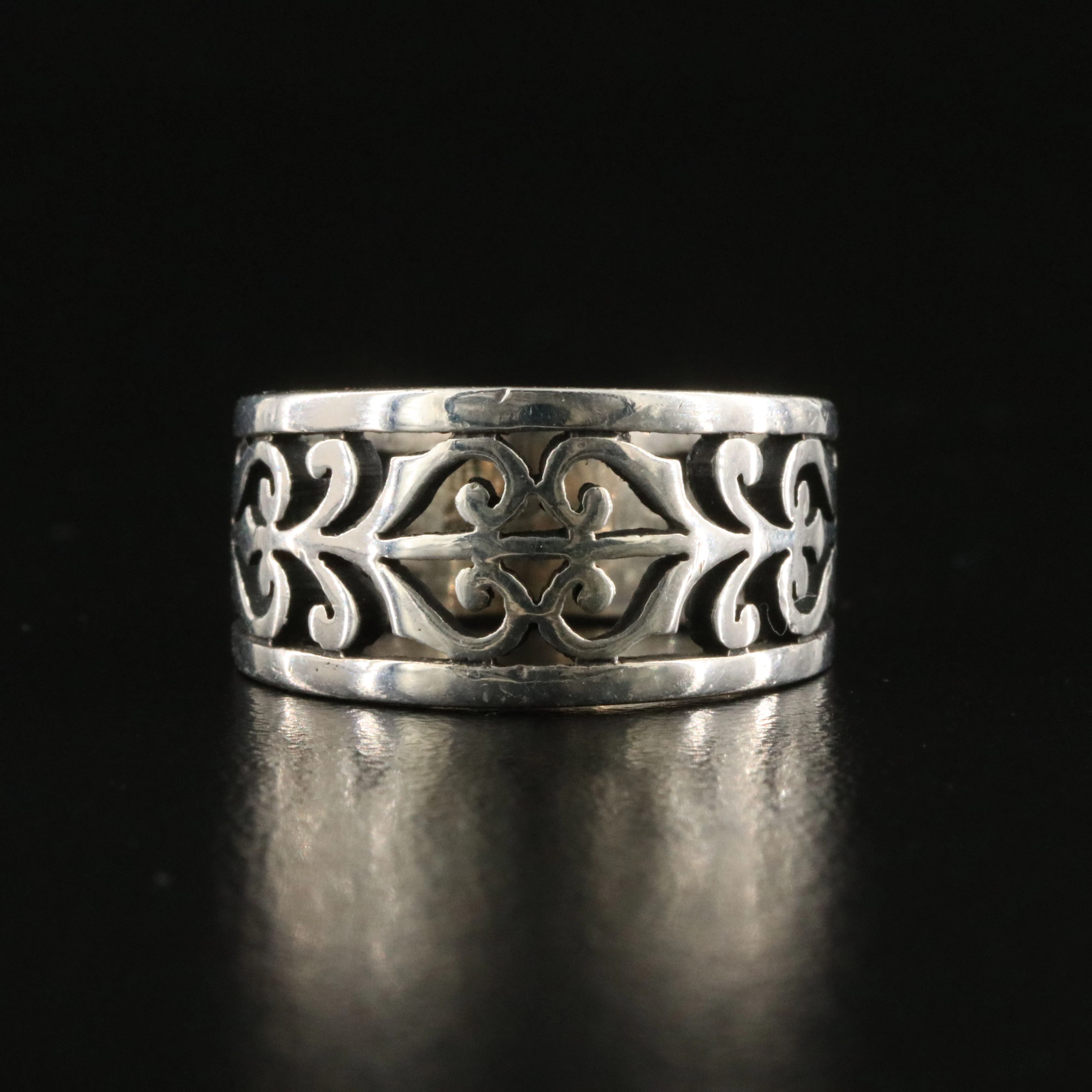 James Avery Sterling Scrollwork Band