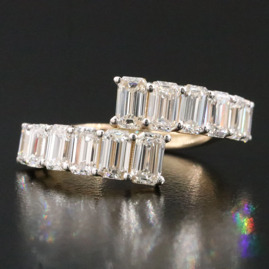 14K 3.13 CTW Lab Grown Diamond Wrap Ring