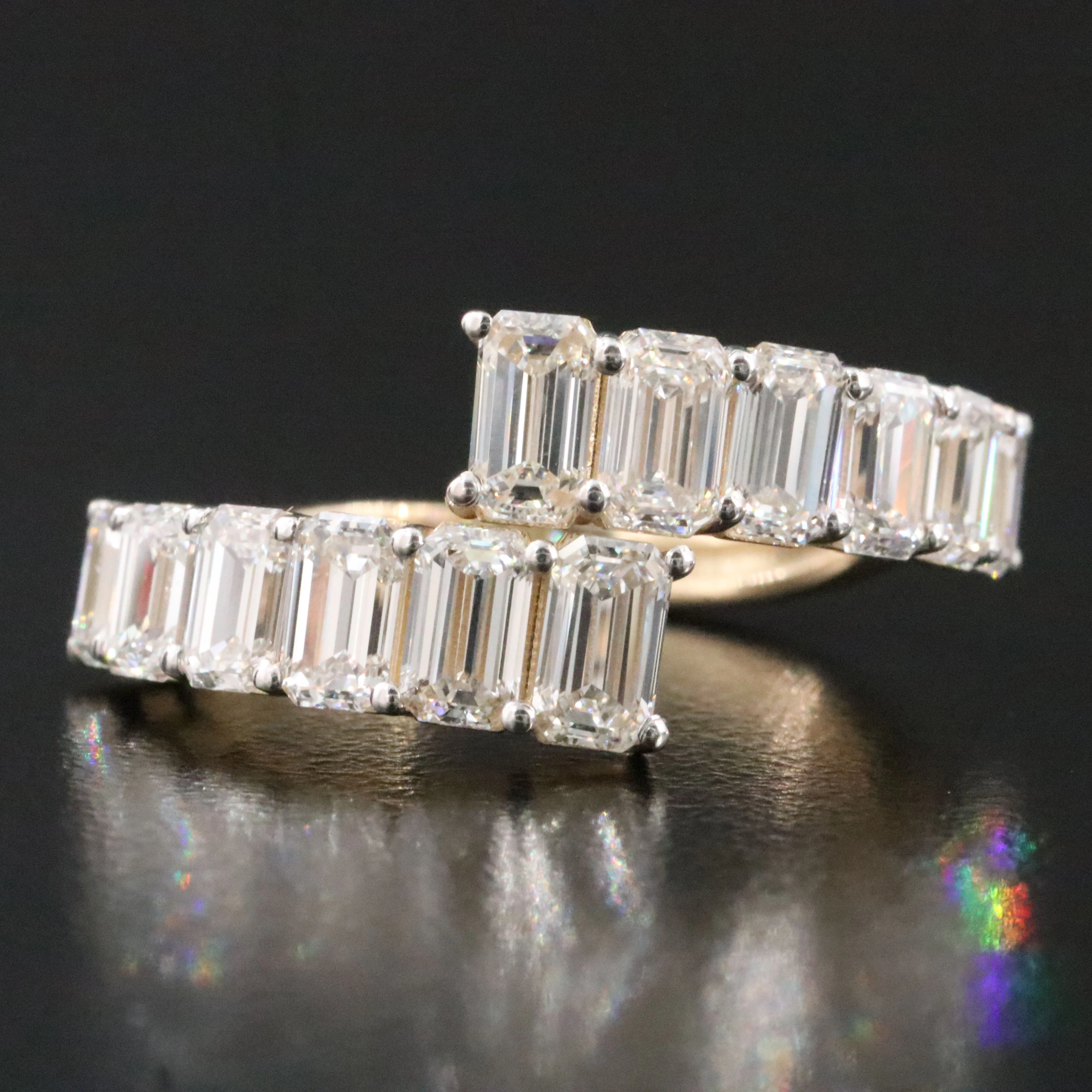 14K 3.13 CTW Lab Grown Diamond Wrap Ring