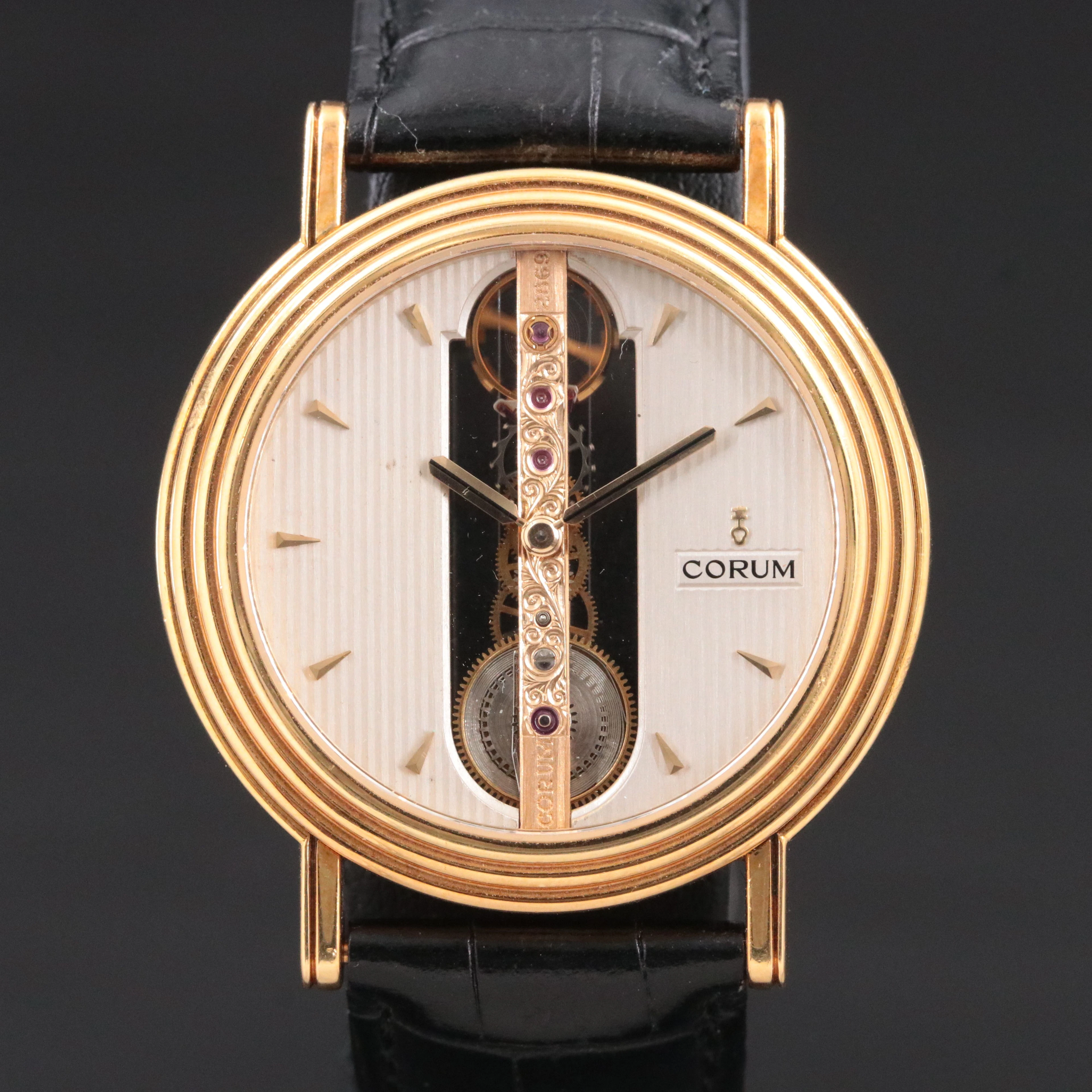 Corum Golden Bridge "Godron" 18K Watch 13.246.56
