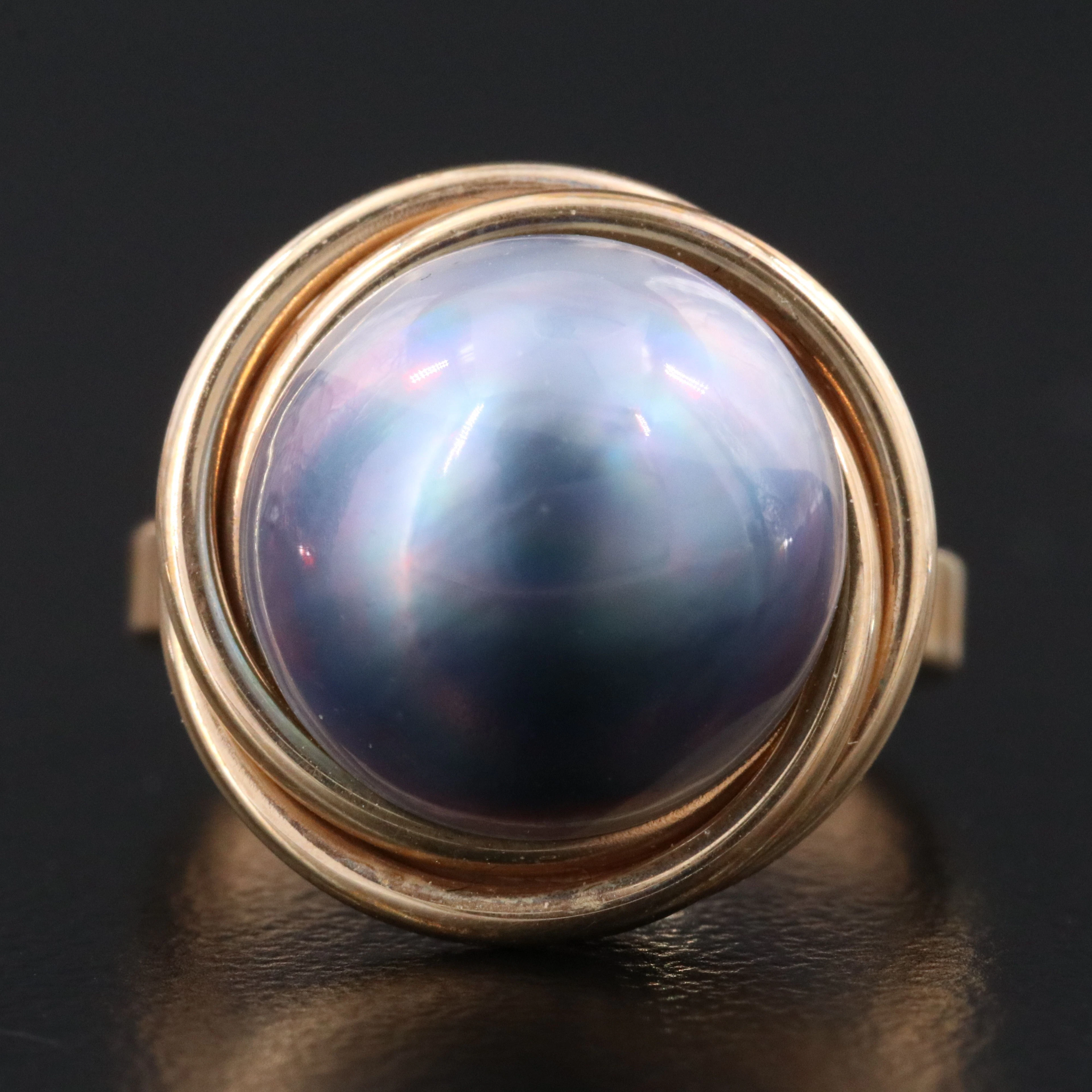 14K Mabé Pearl Ring