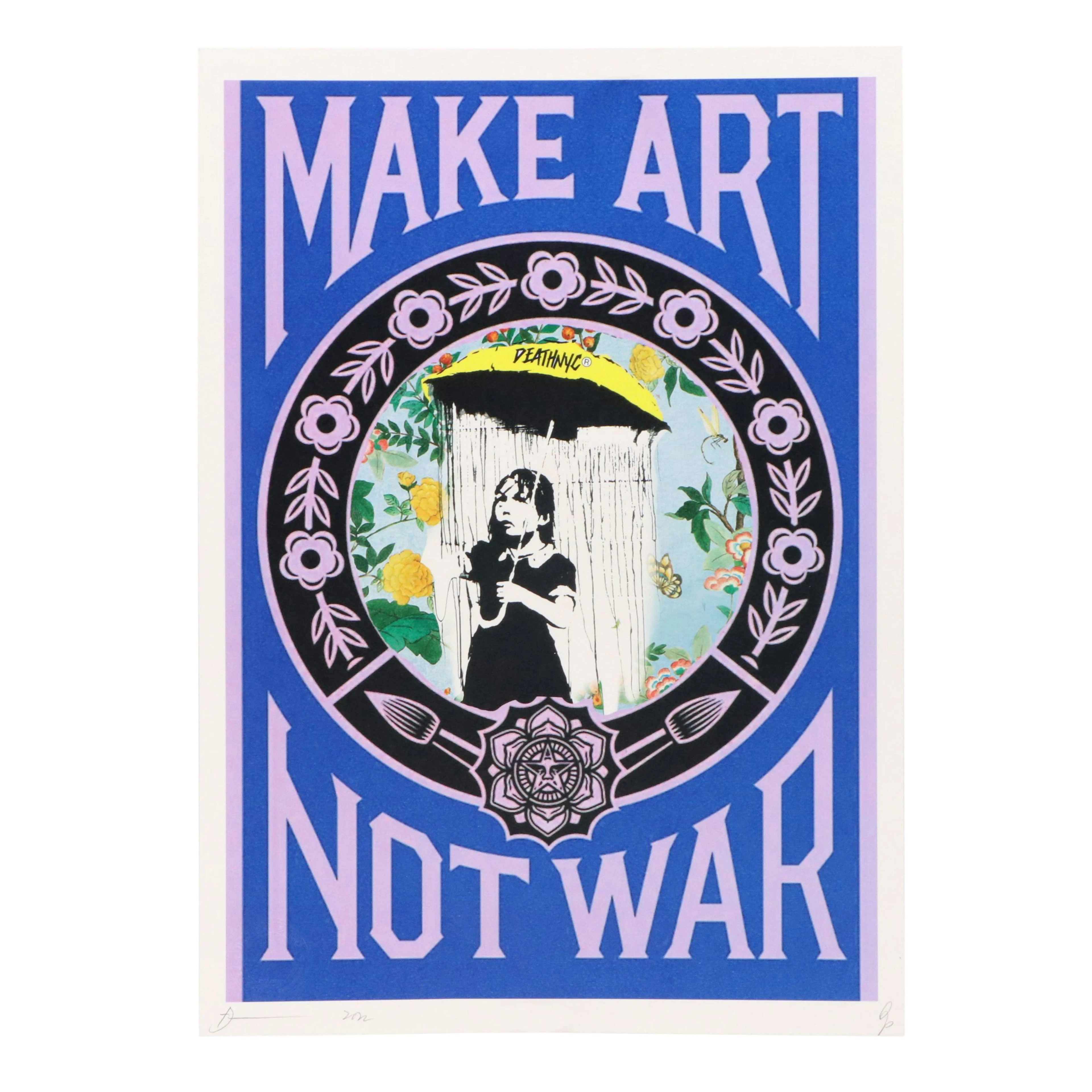 Death NYC Pop Art Digital Print Homage to Banksy x Shepard Fairey, 2022