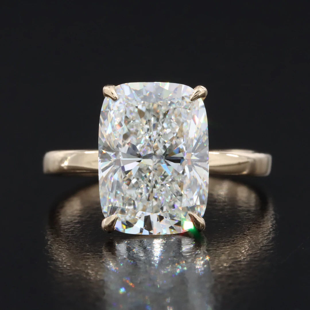 14K 5.07 CT Lab Grown Diamond Solitaire Ring with IGI Report