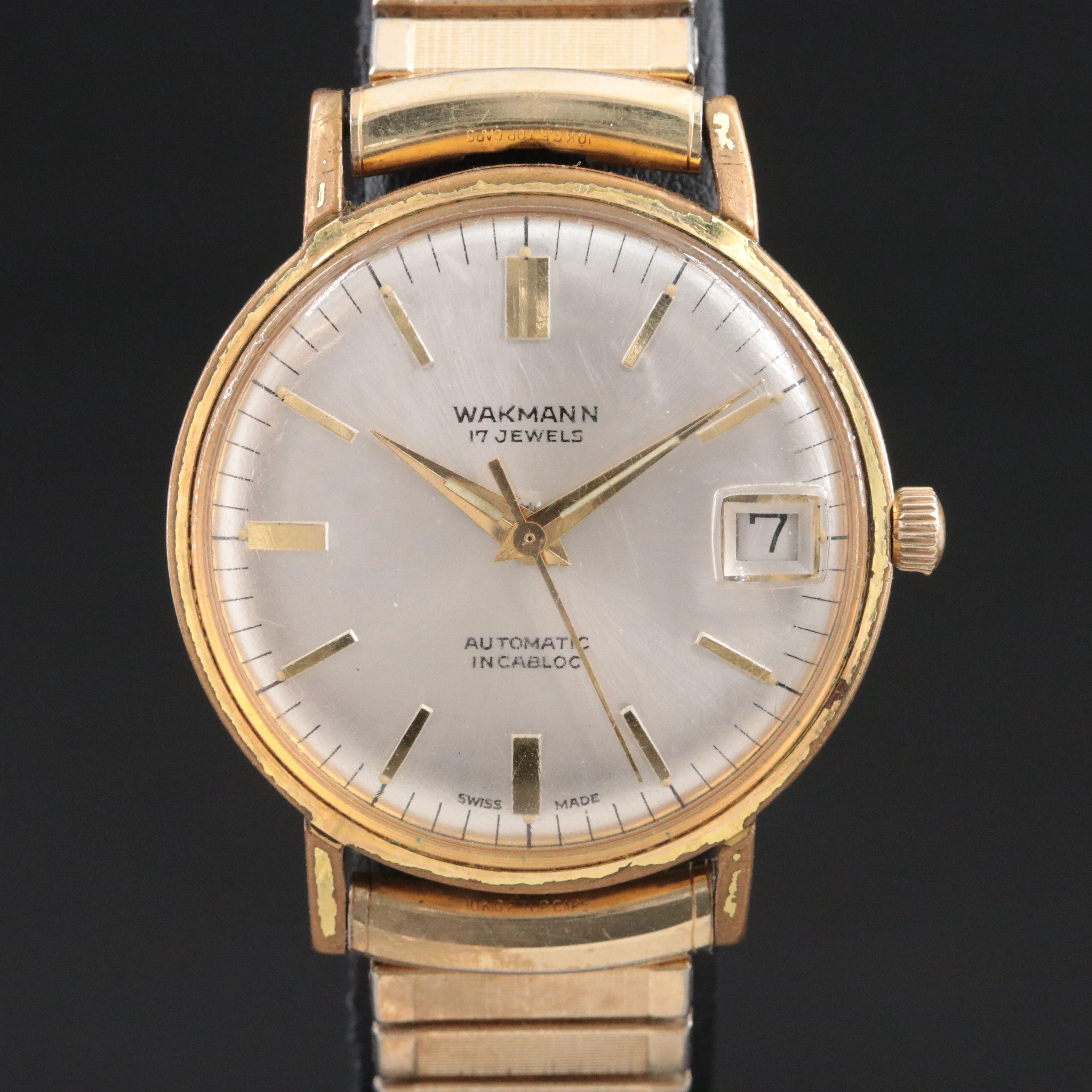 Wakmann Gold Tone Vintage Automatic Watch