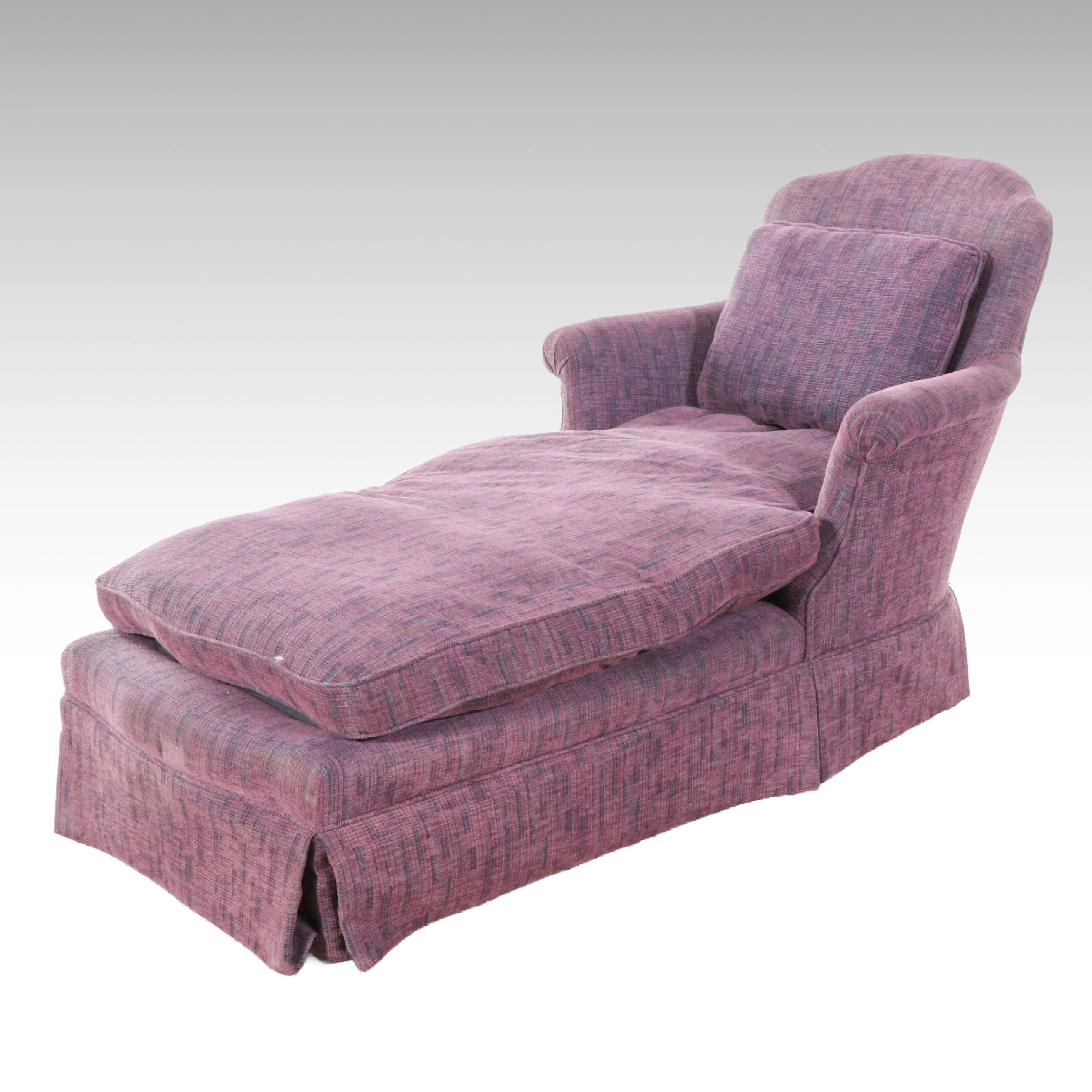 Mid Century Modern Style Upholstered Chaise Lounge, Late 20th Century