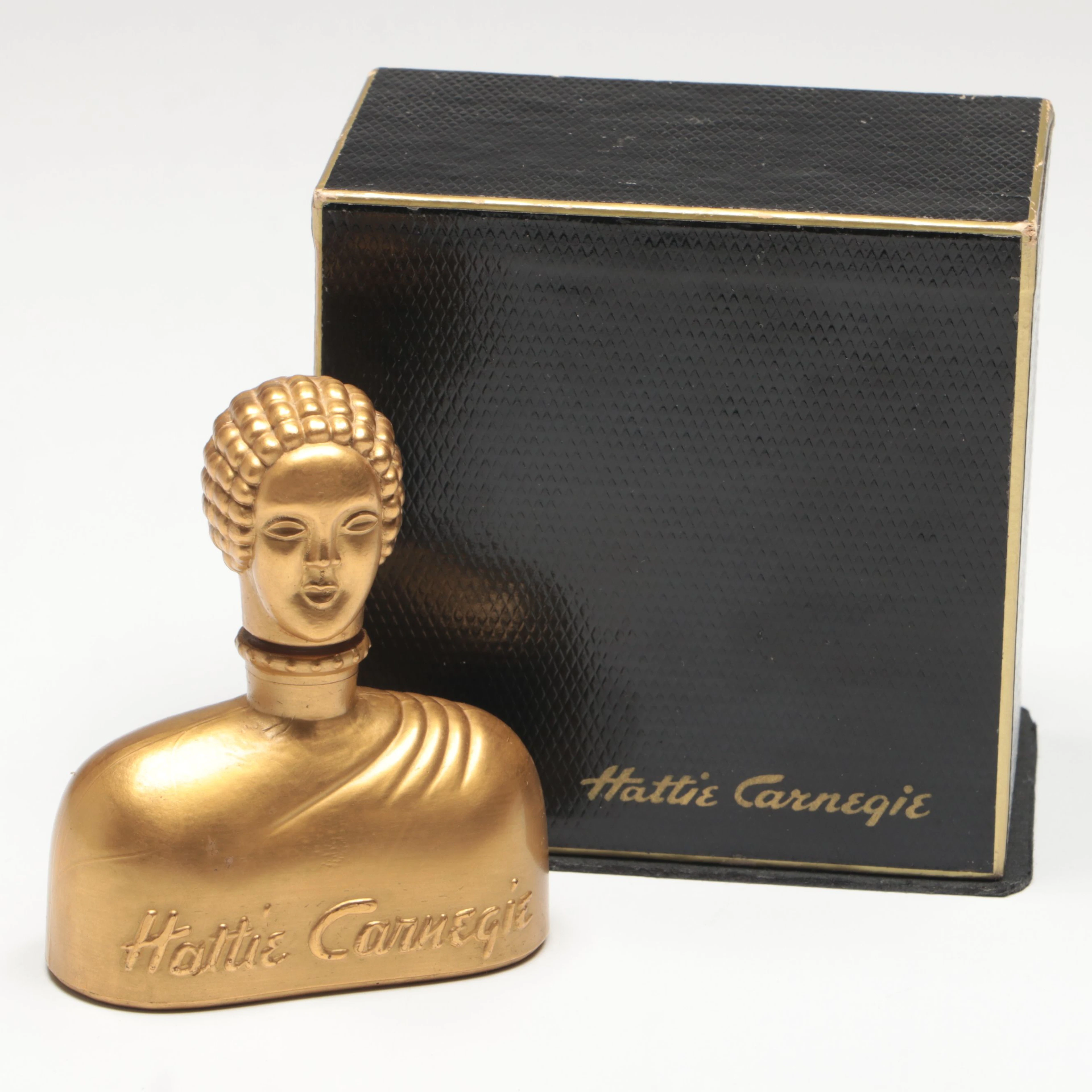Hattie Carnegie "Carnegie Blue" Perfume in Figural Glass Bottle, 1940s