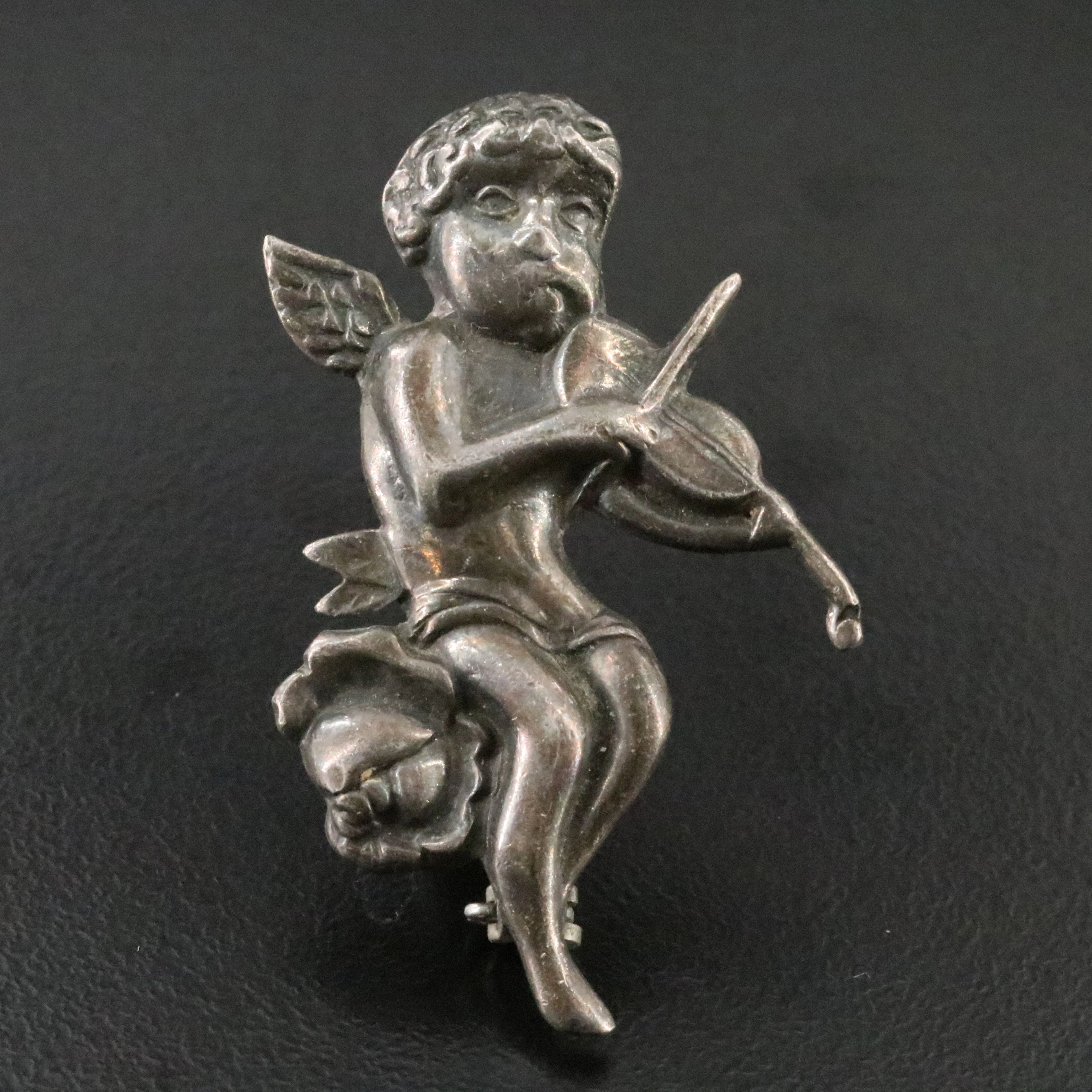 Mexican Margot de Taxco Sterling Cherub Pin