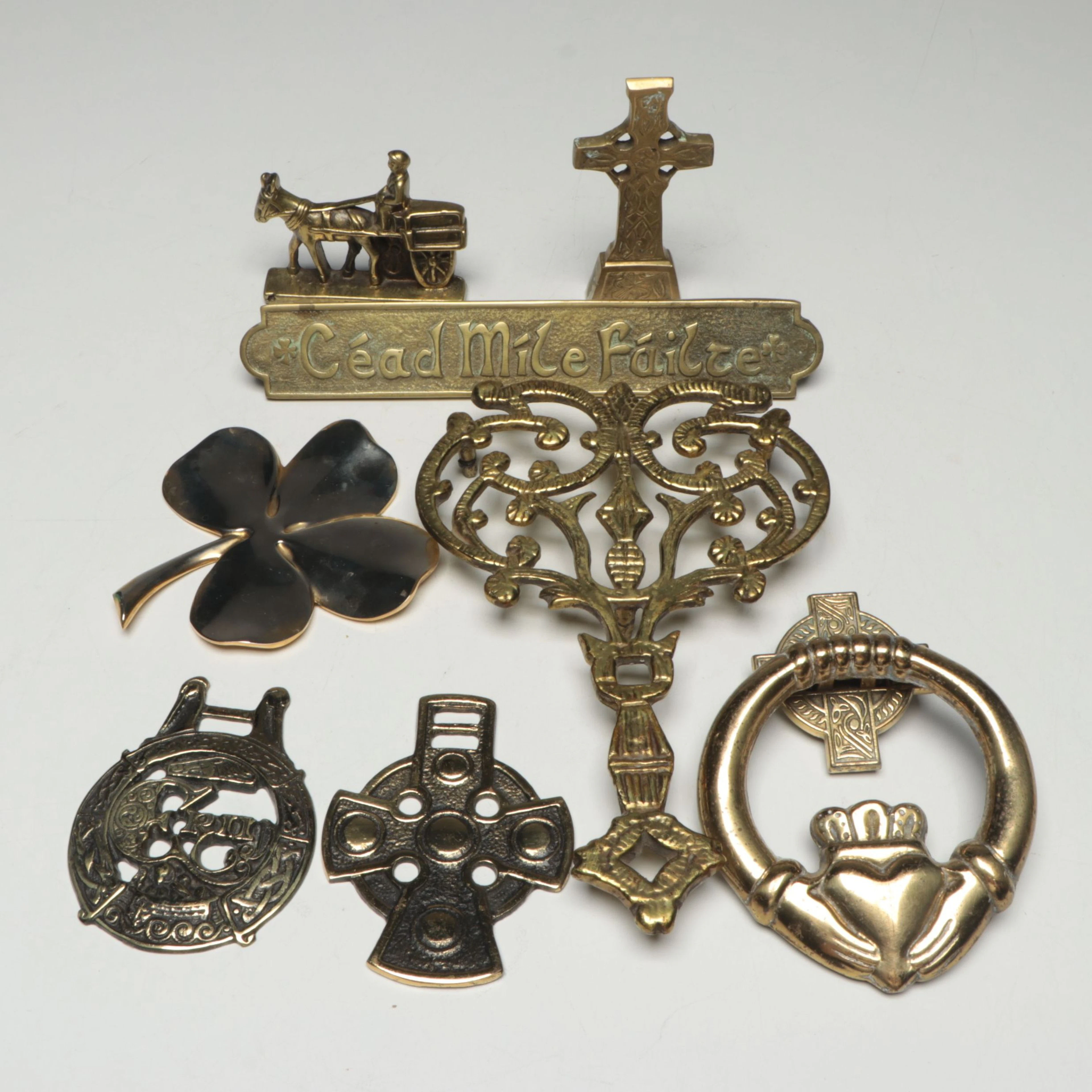 Brass Claddagh Door Knocker with More Irish Accessories and Décor