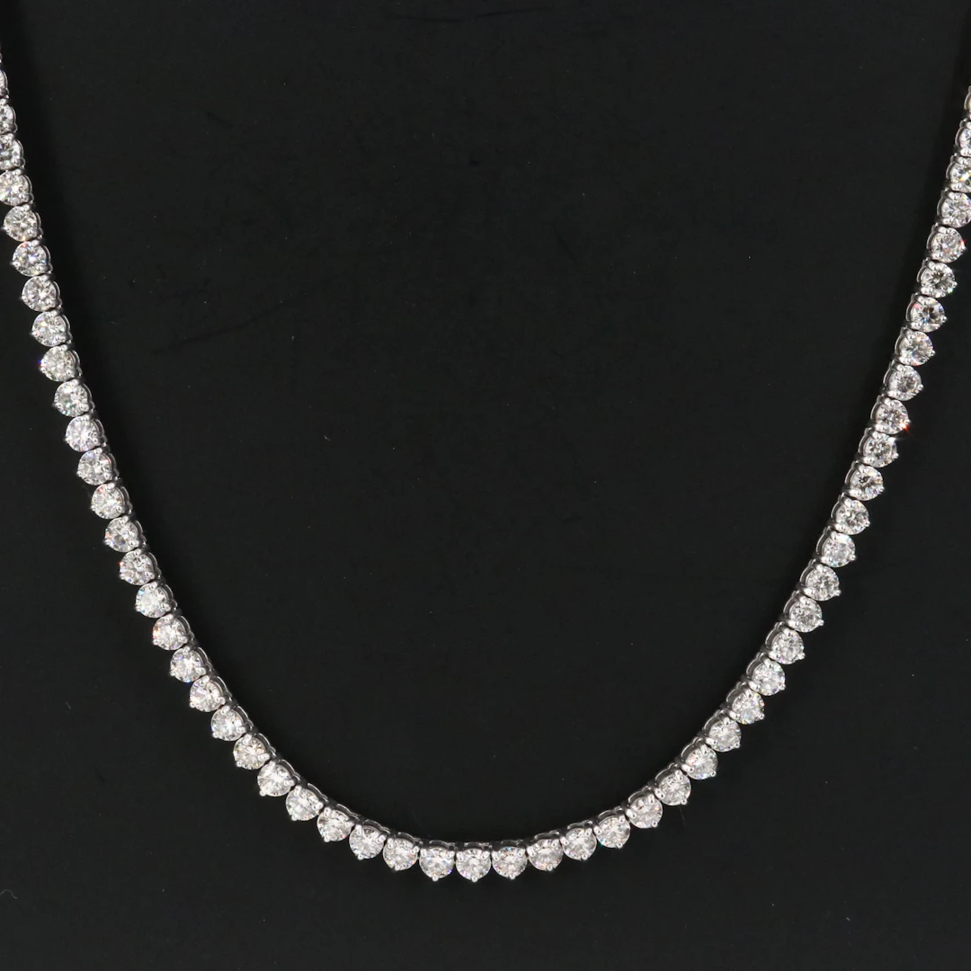 14K 9.55 CTW Diamond Line Necklace