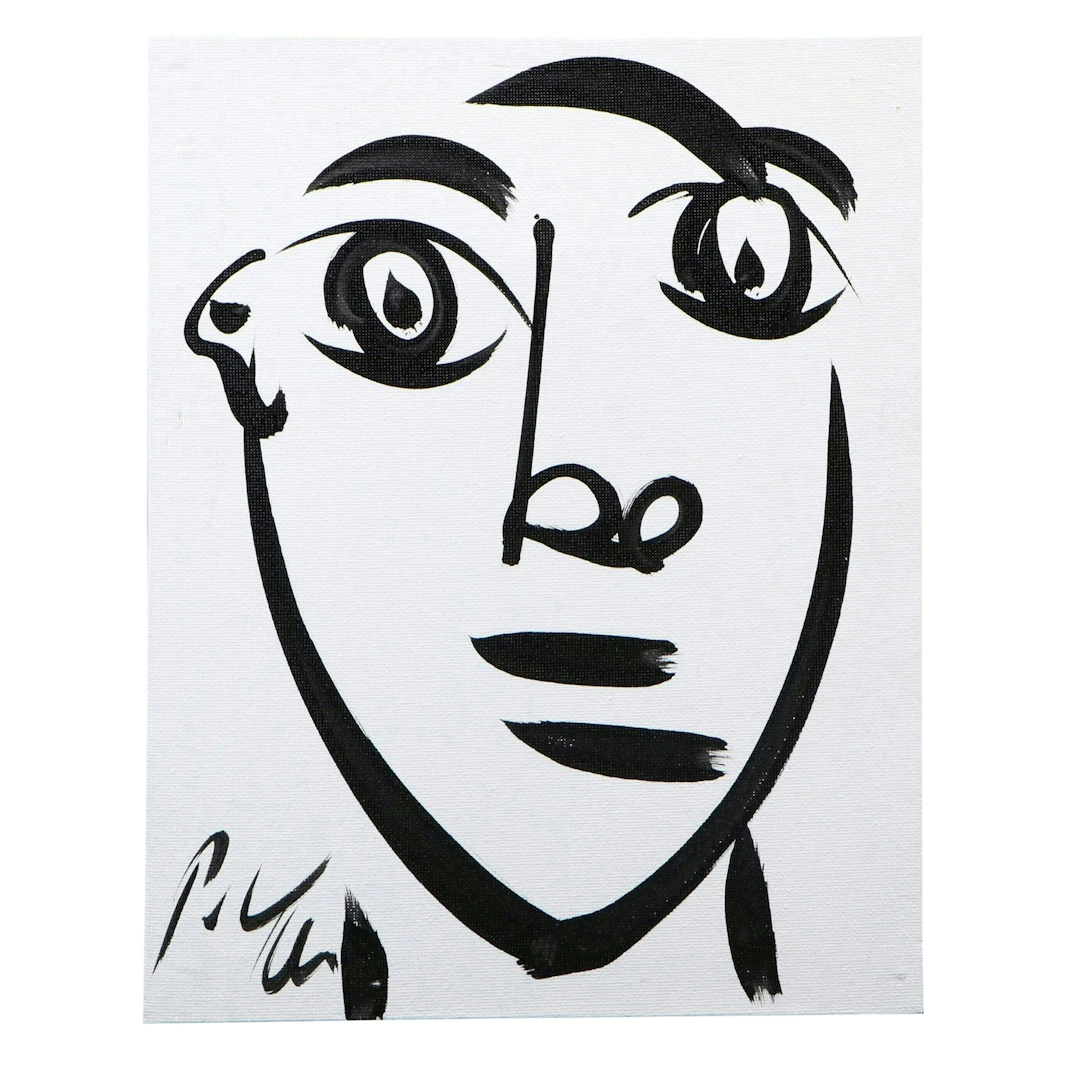Peter Keil Abstract Acrylic Portrait Painting