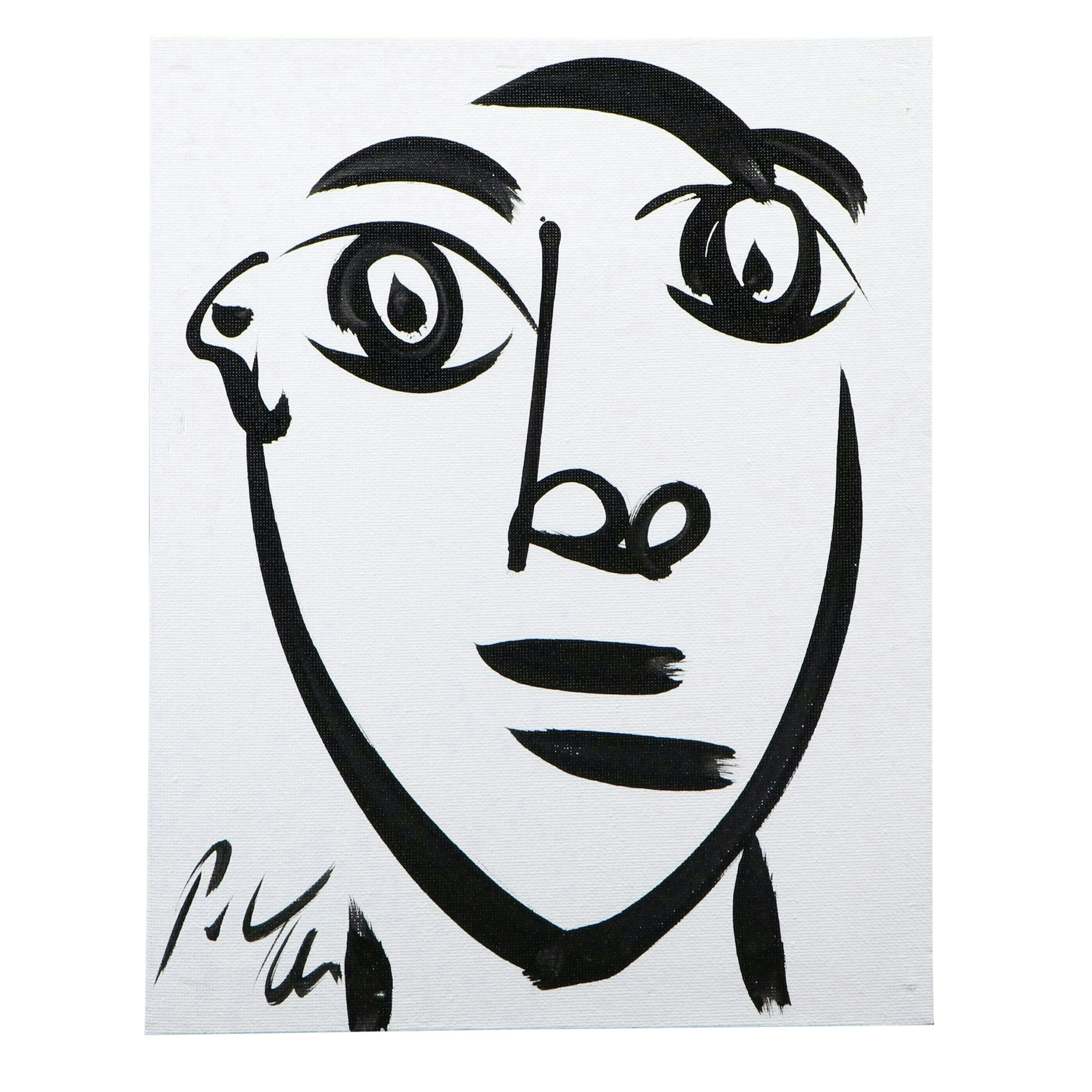 Peter Keil Abstract Acrylic Portrait Painting