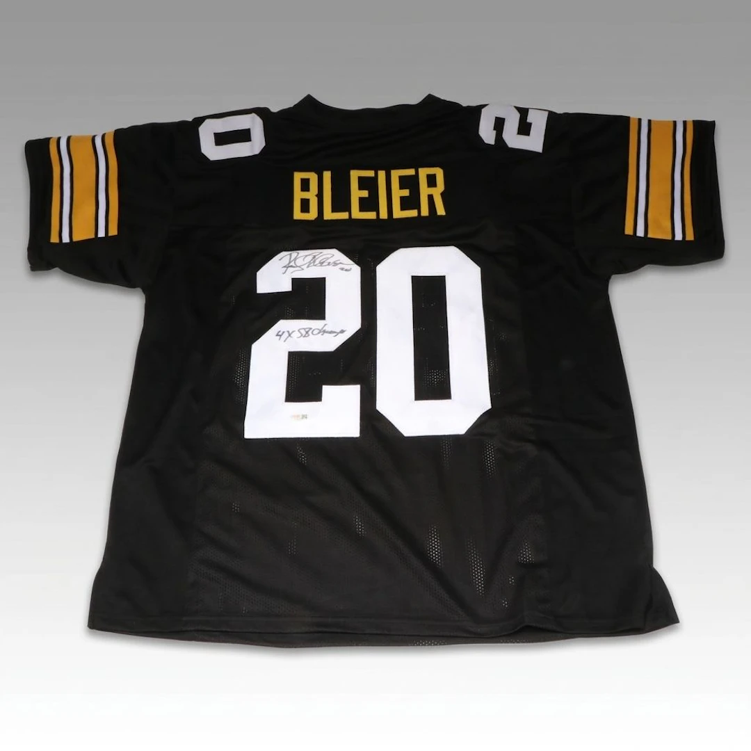 Rocky Bleier Signed "4x SB Champs" Pittsburgh Steelers Football Jersey, JSA