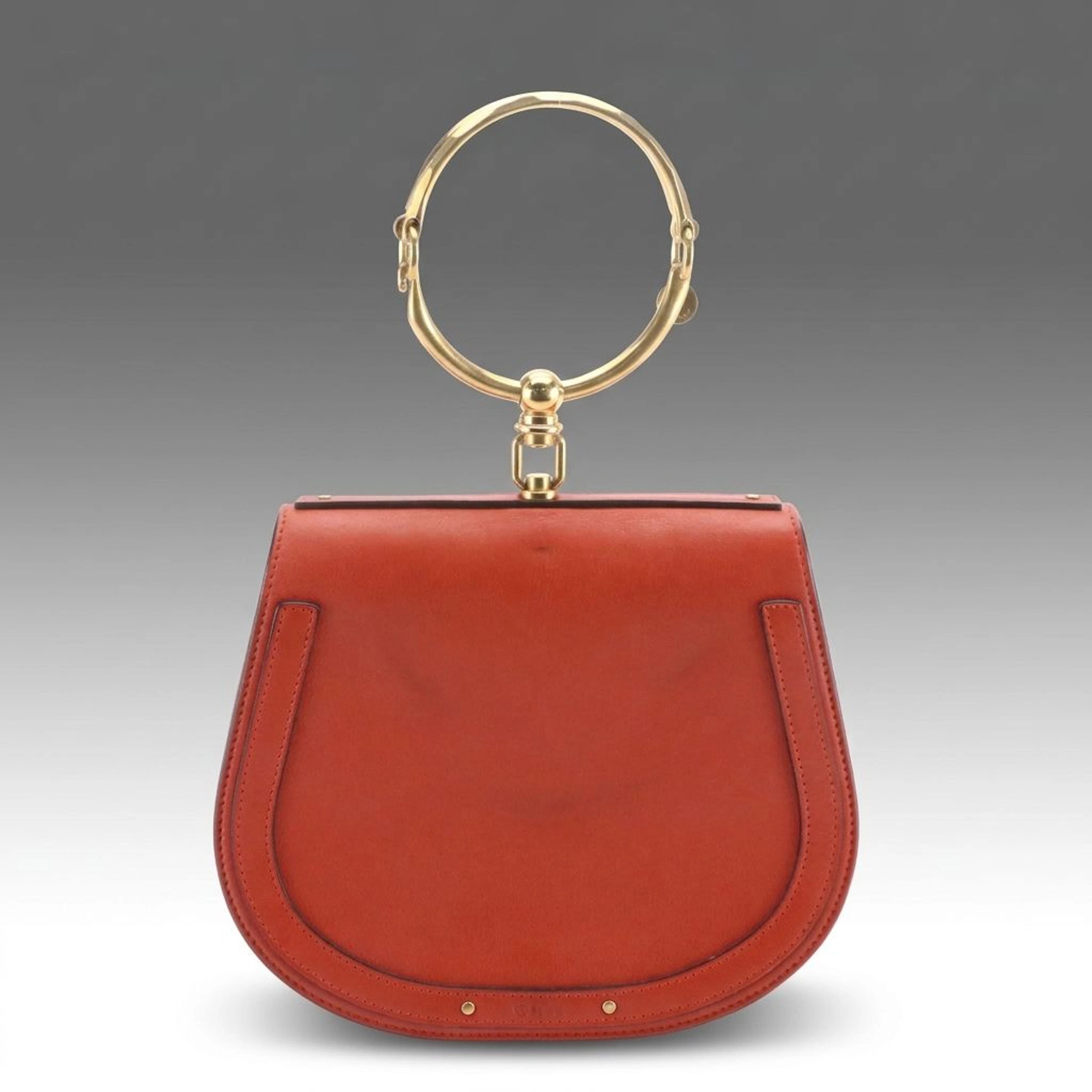 Chloé Nile Bracelet Two-Way Bag in Calfskin Leather and Suede