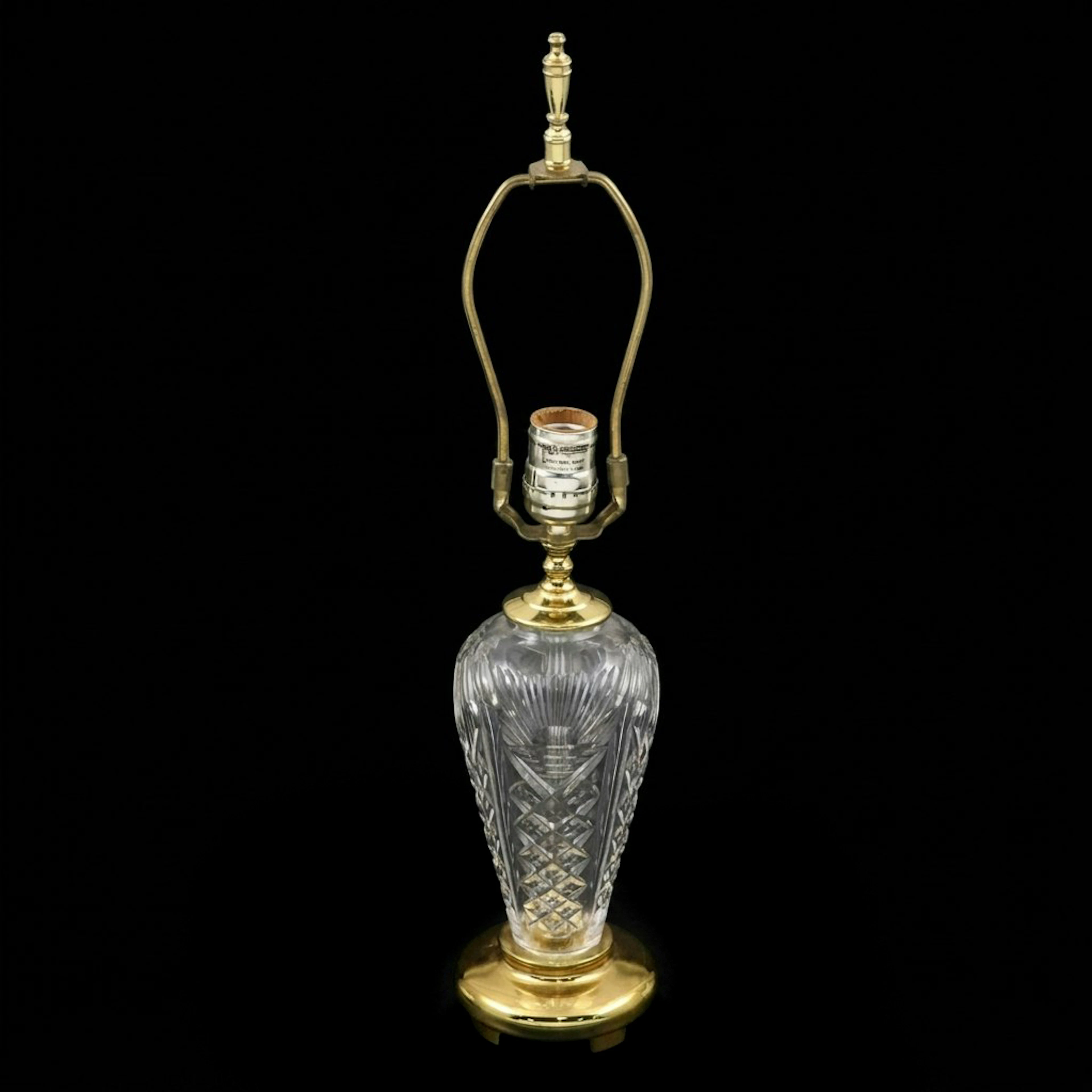 Waterford Crystal "Millennium Series" Brass Table Lamp, 21st Century