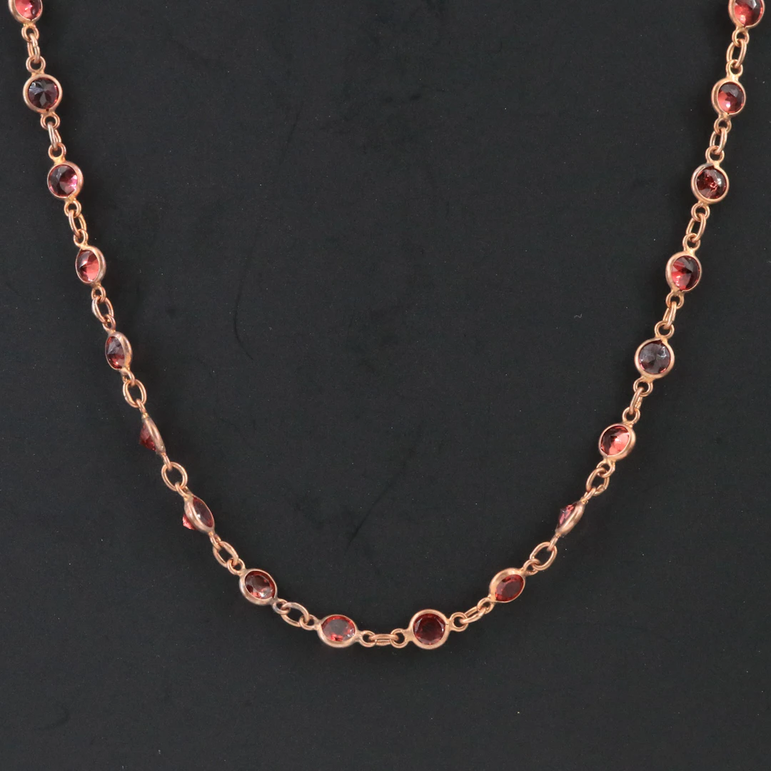 Sterling Garnet Necklace