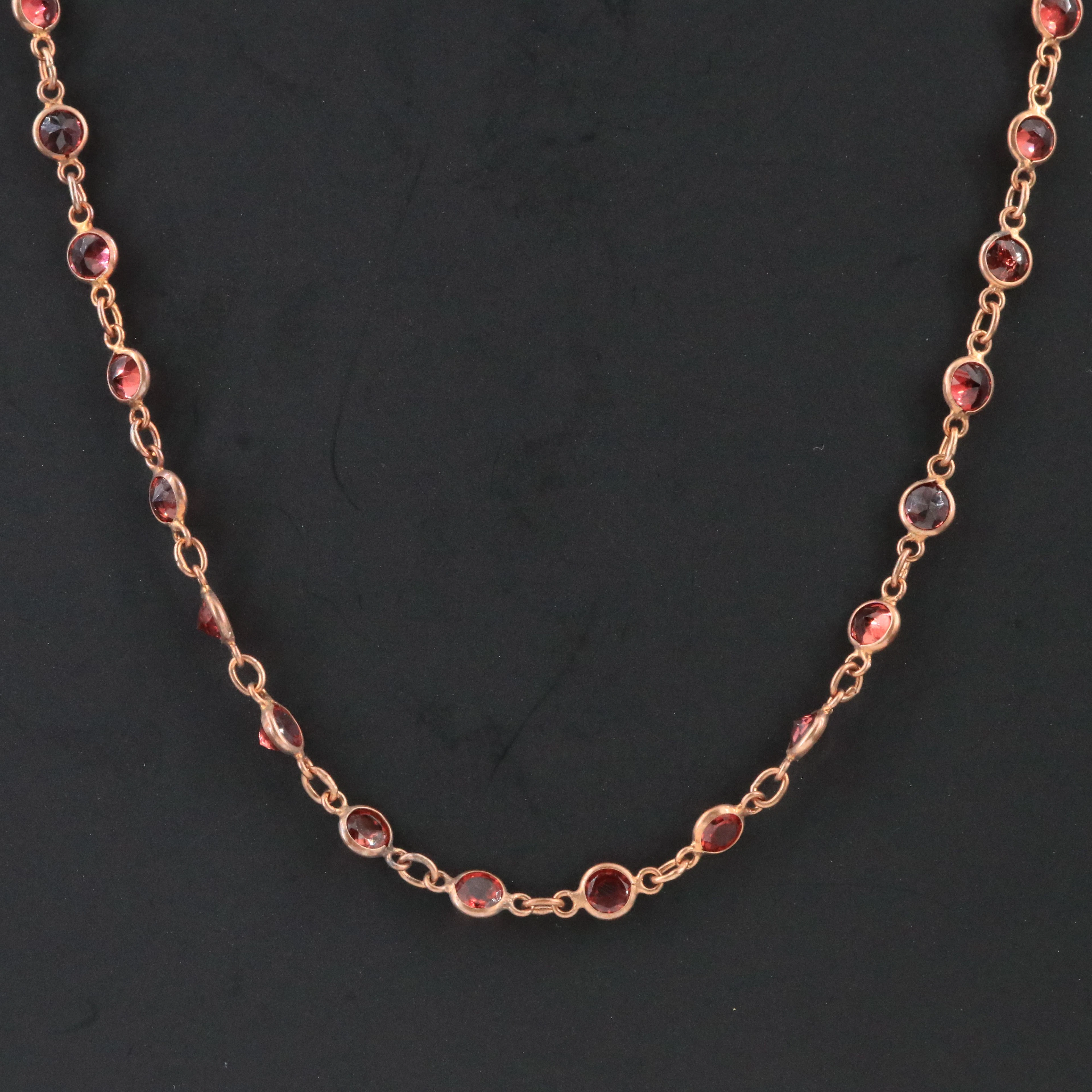 Sterling Garnet Necklace