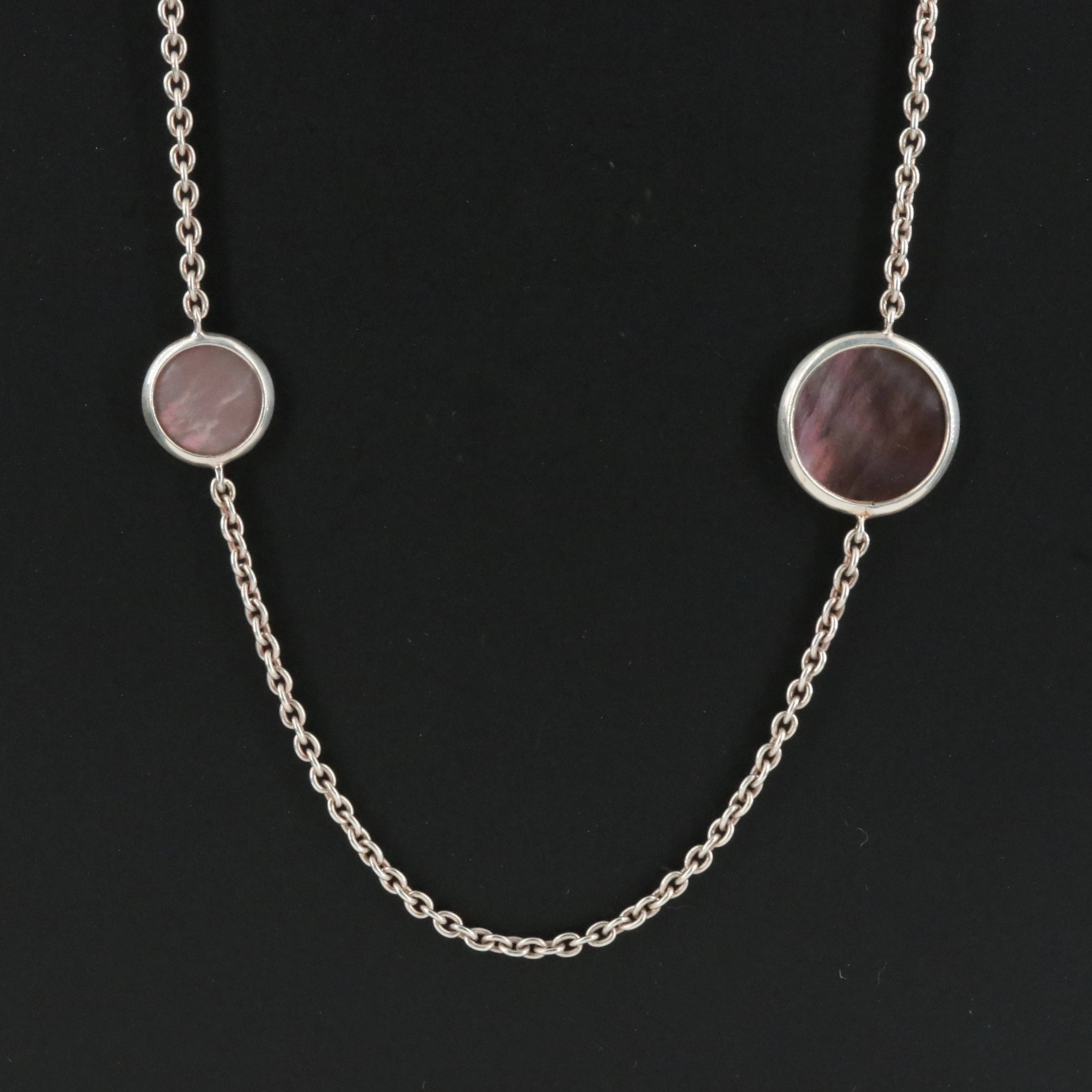 Ippolita Rock Candy Sterling and Mother-of-Pearl Station Necklace