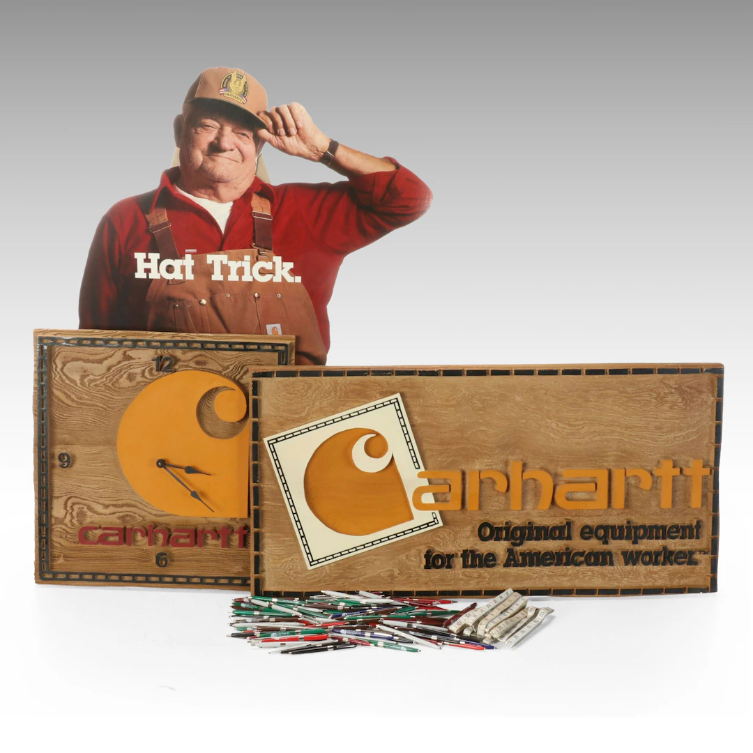 Carhartt Foam Mold Wall Clock with Brand Merchandise Pens, More
