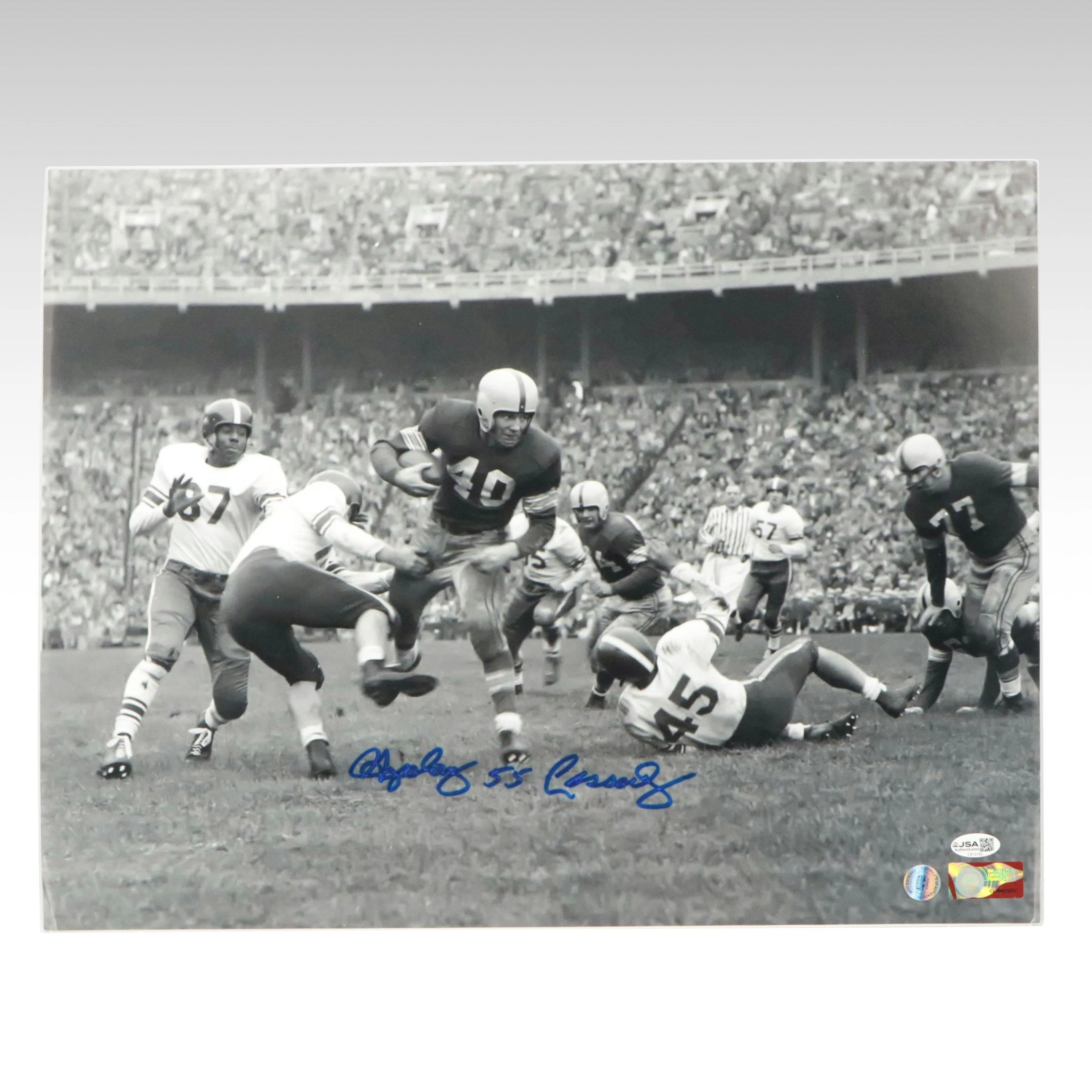 Howard “Hopalong” Cassidy Signed Ohio State Buckeyes Football Print, JSA