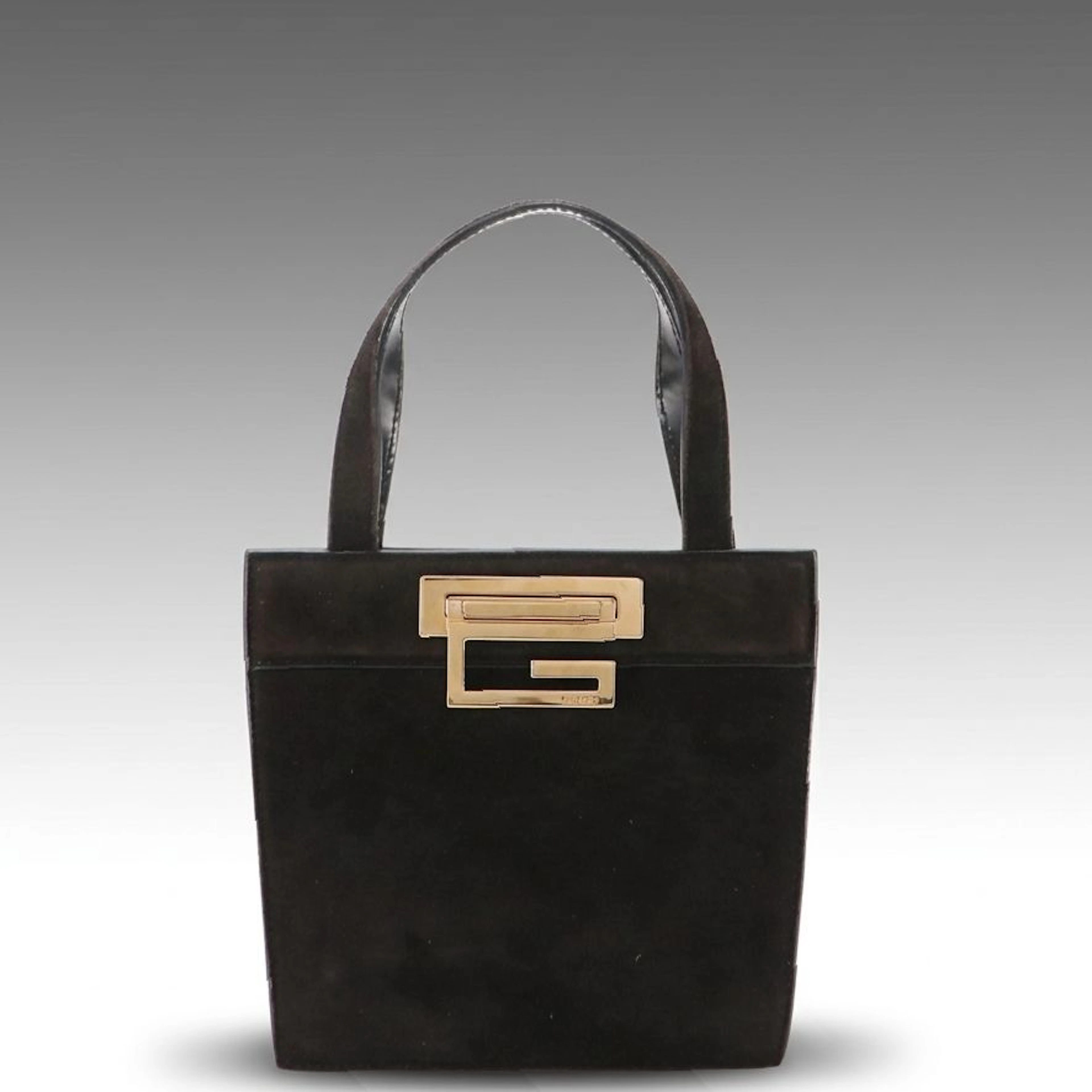 Gucci Black Suede and Leather Mini Handbag