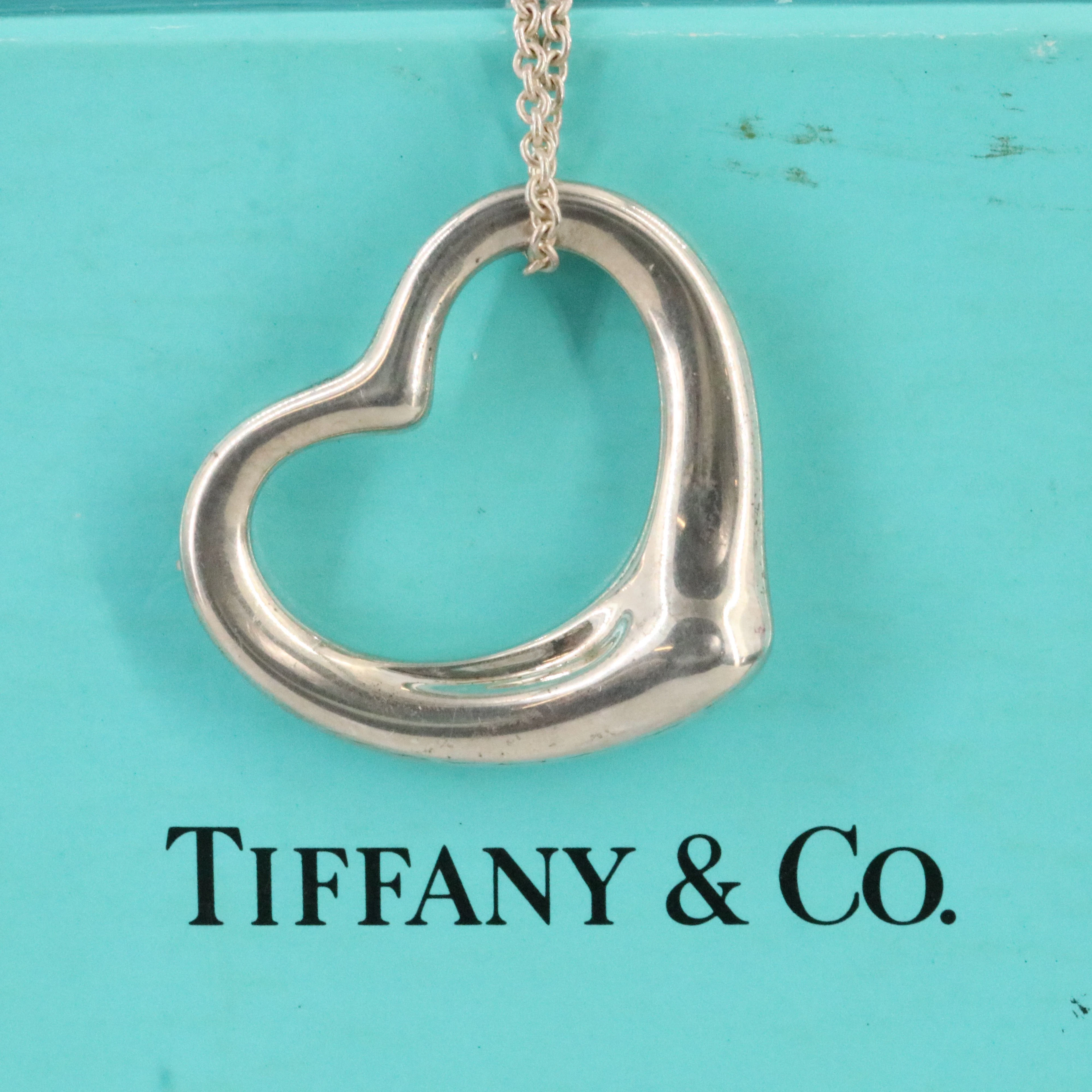 Elsa Peretti for Tiffany & Co. Sterling Large Open Heart Necklace