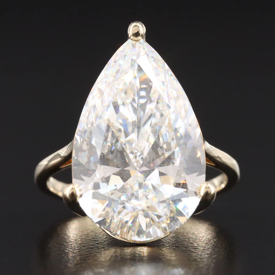 14K 10.03 CT Lab Grown Diamond Ring with IGI Report