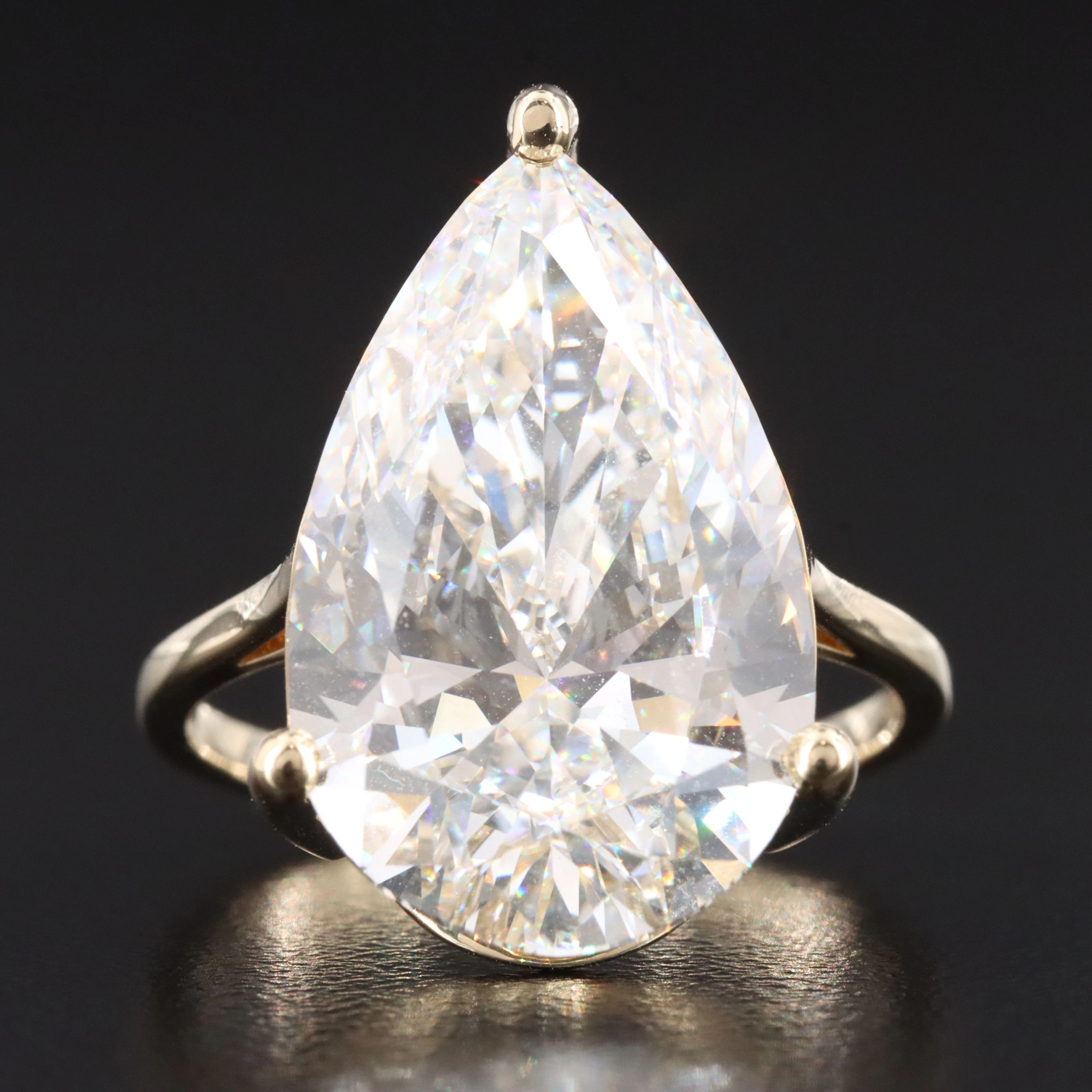 14K 10.03 CT Lab Grown Diamond Ring with IGI Report