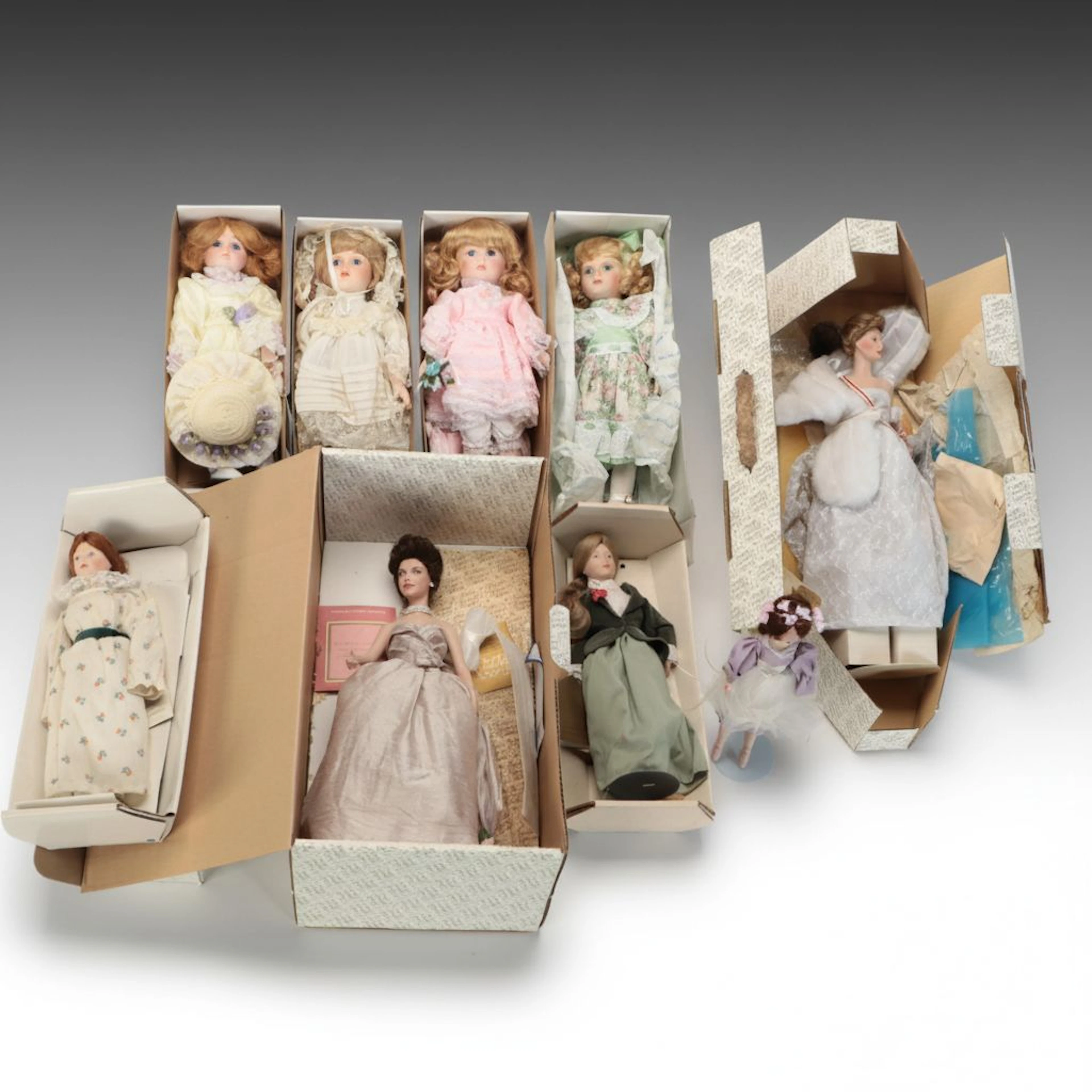 Franklin Heirloom Grace Kelly, Jacqueline Kennedy and Other Bisque Dolls