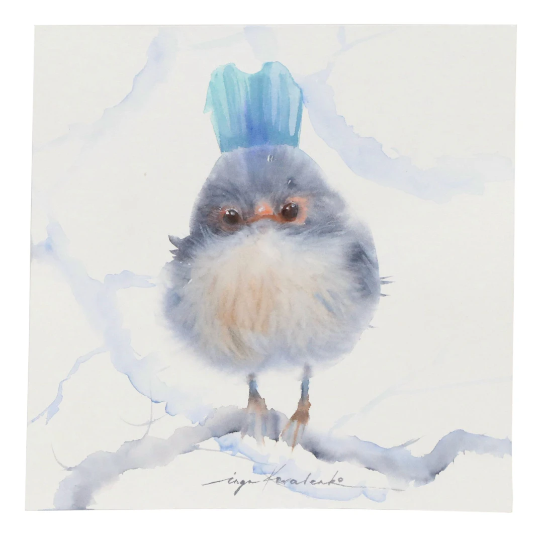 Inga Kovalenko Watercolor Painting of Bird, 2026