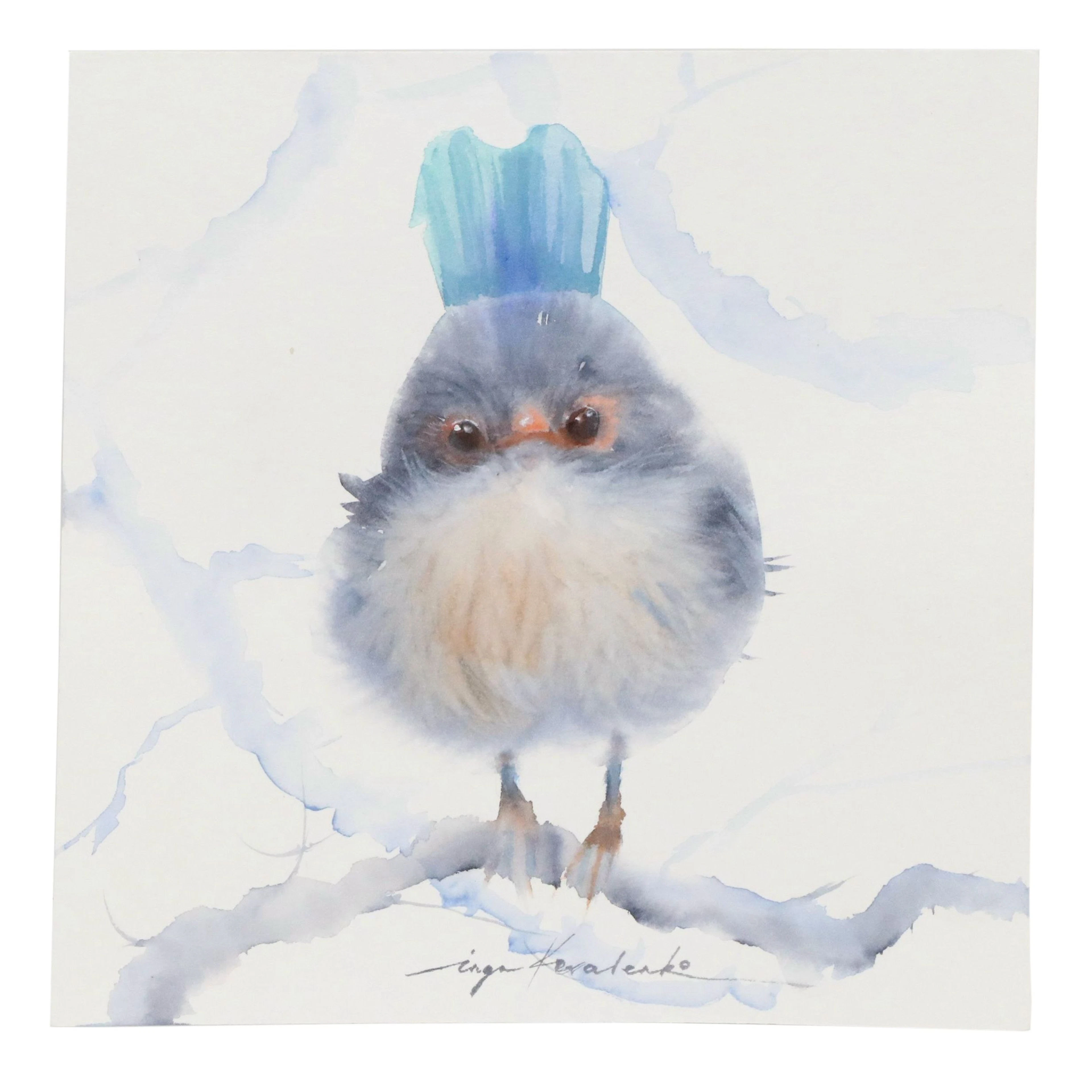Inga Kovalenko Watercolor Painting of Bird, 2026