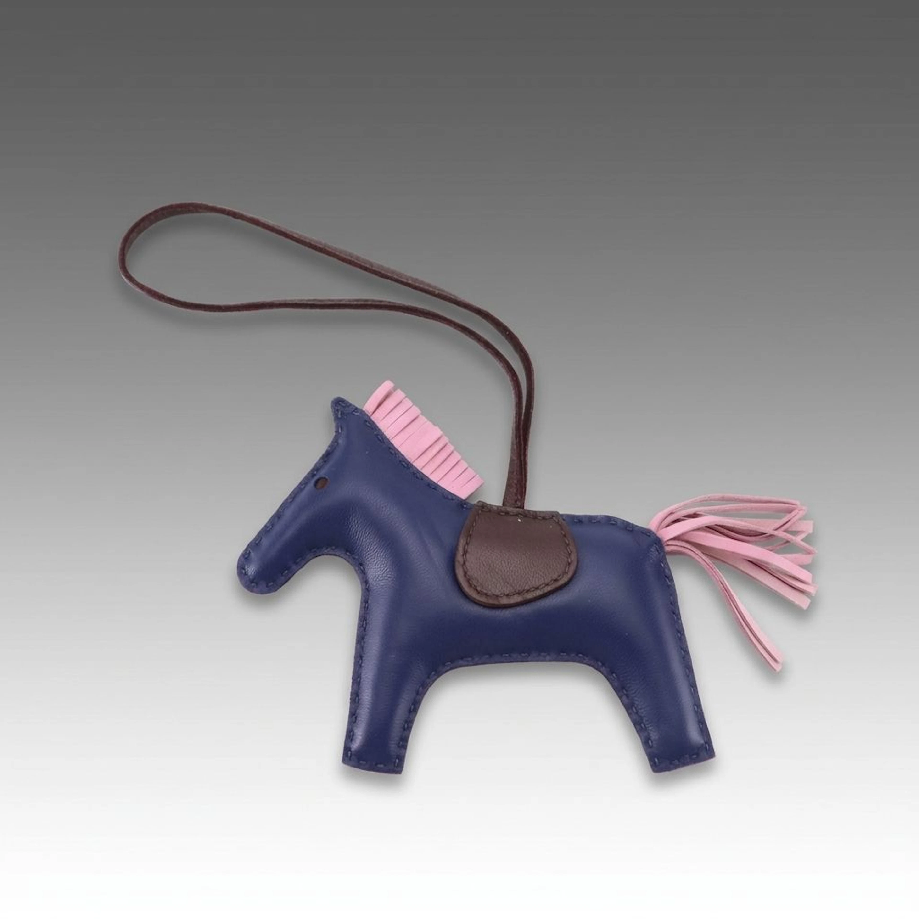 Hermès Milo GriGri Rodeo Bag Charm in Tricolor Lambskin Leather