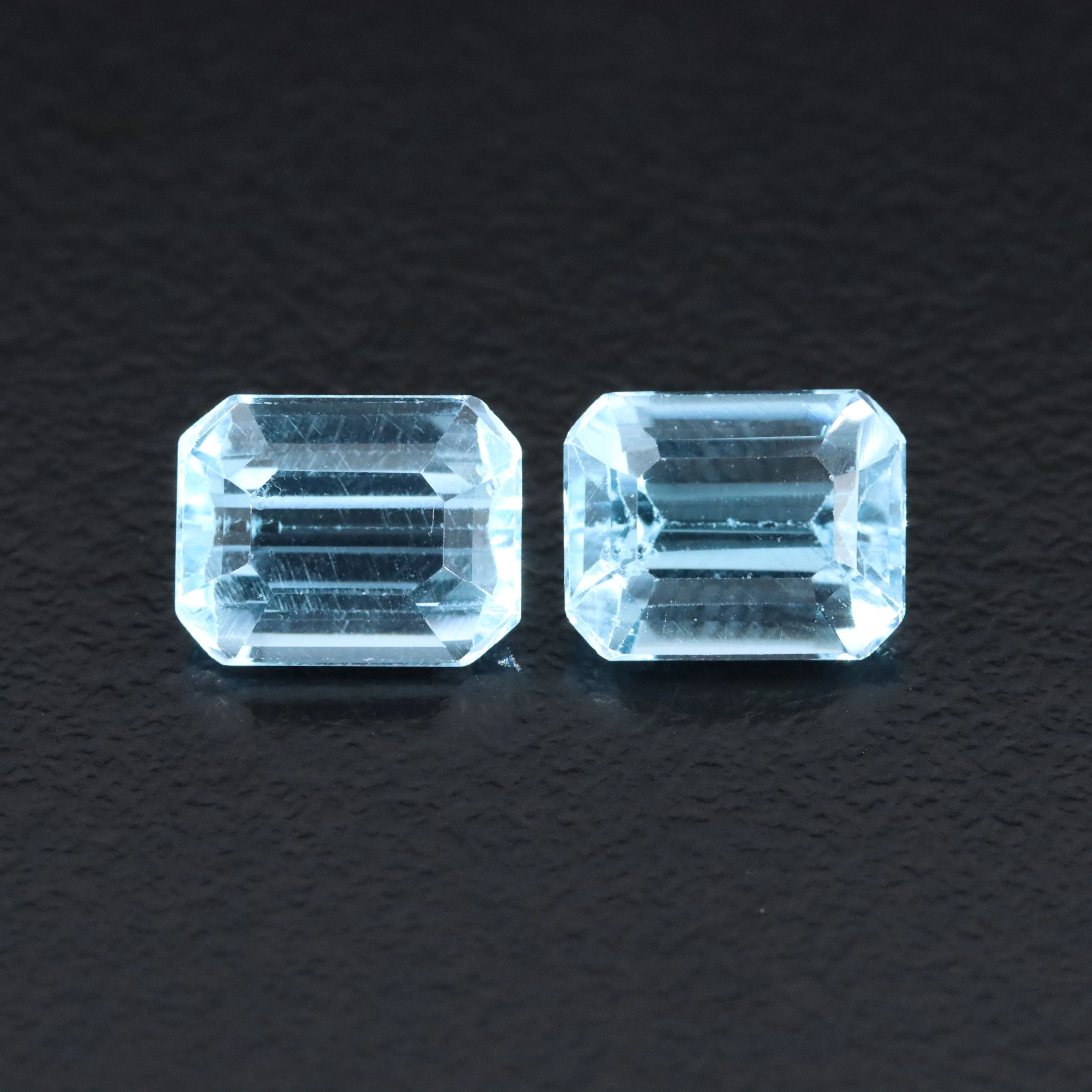 Loose 6.69 CTW Swiss Blue Topaz Pair