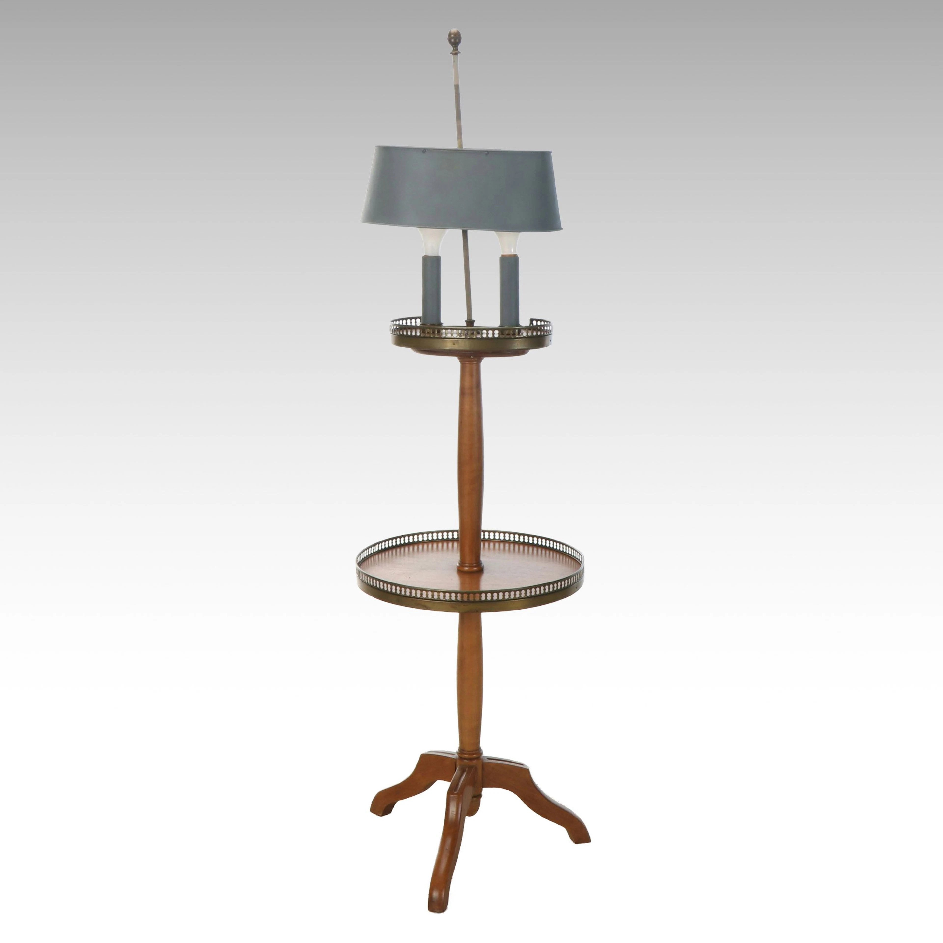 Colonial Revival Style Floor Lamp Table