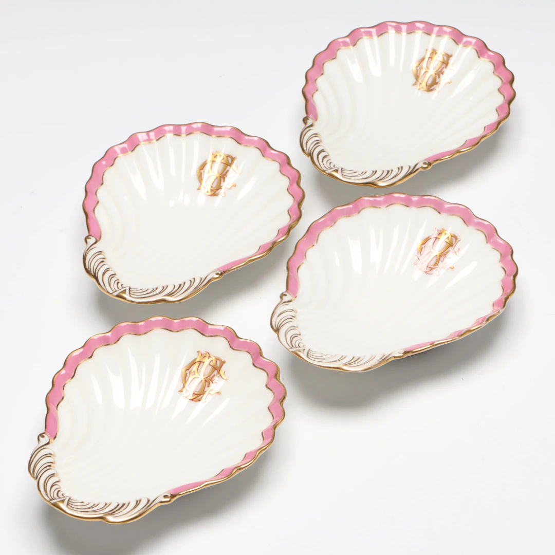 Jullien Fils Ainé Porcelain Oyster Plates, Mid-19th Century
