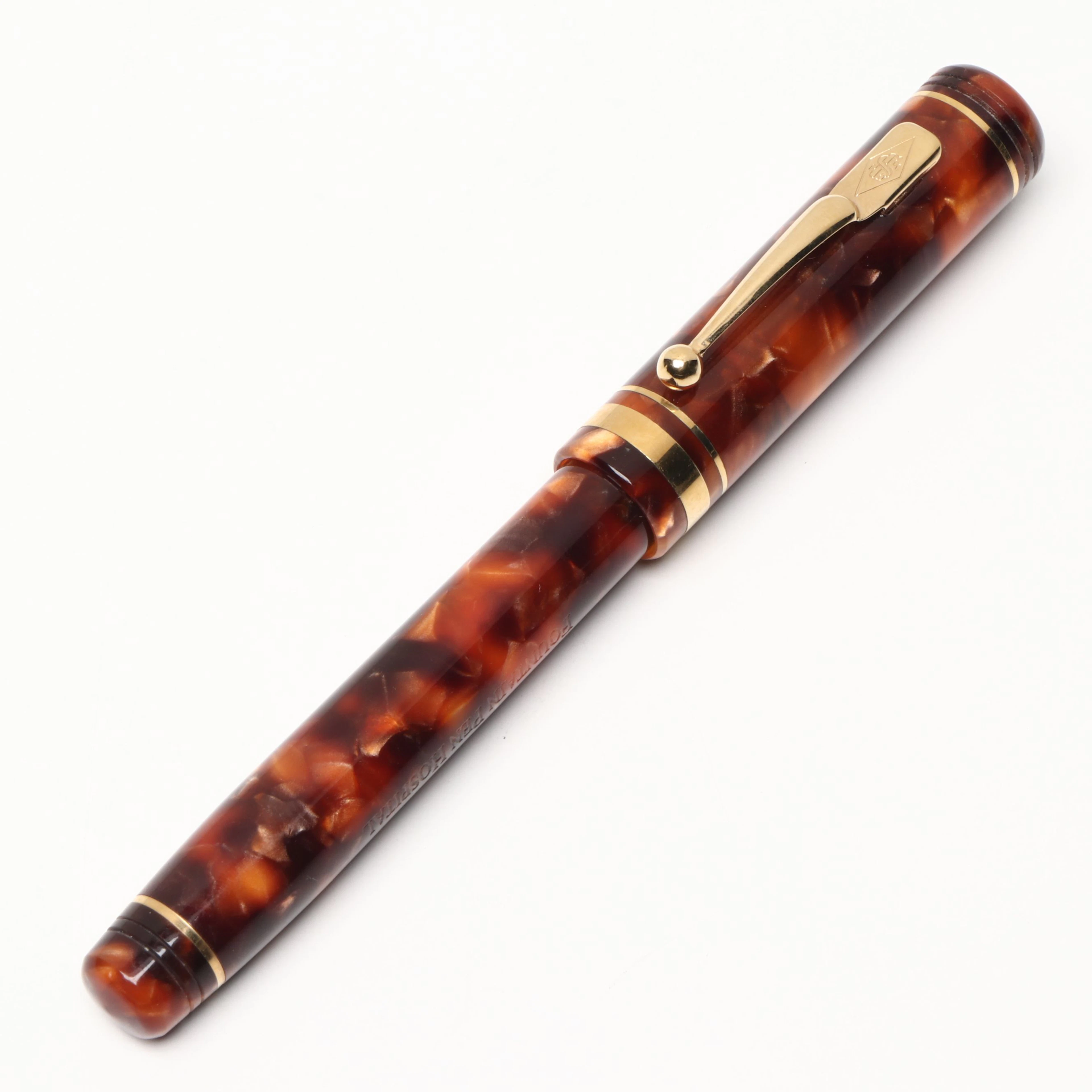 Conway-Stewart Tortoiseshell Resin Fountain Pen with 18K Gold Nib
