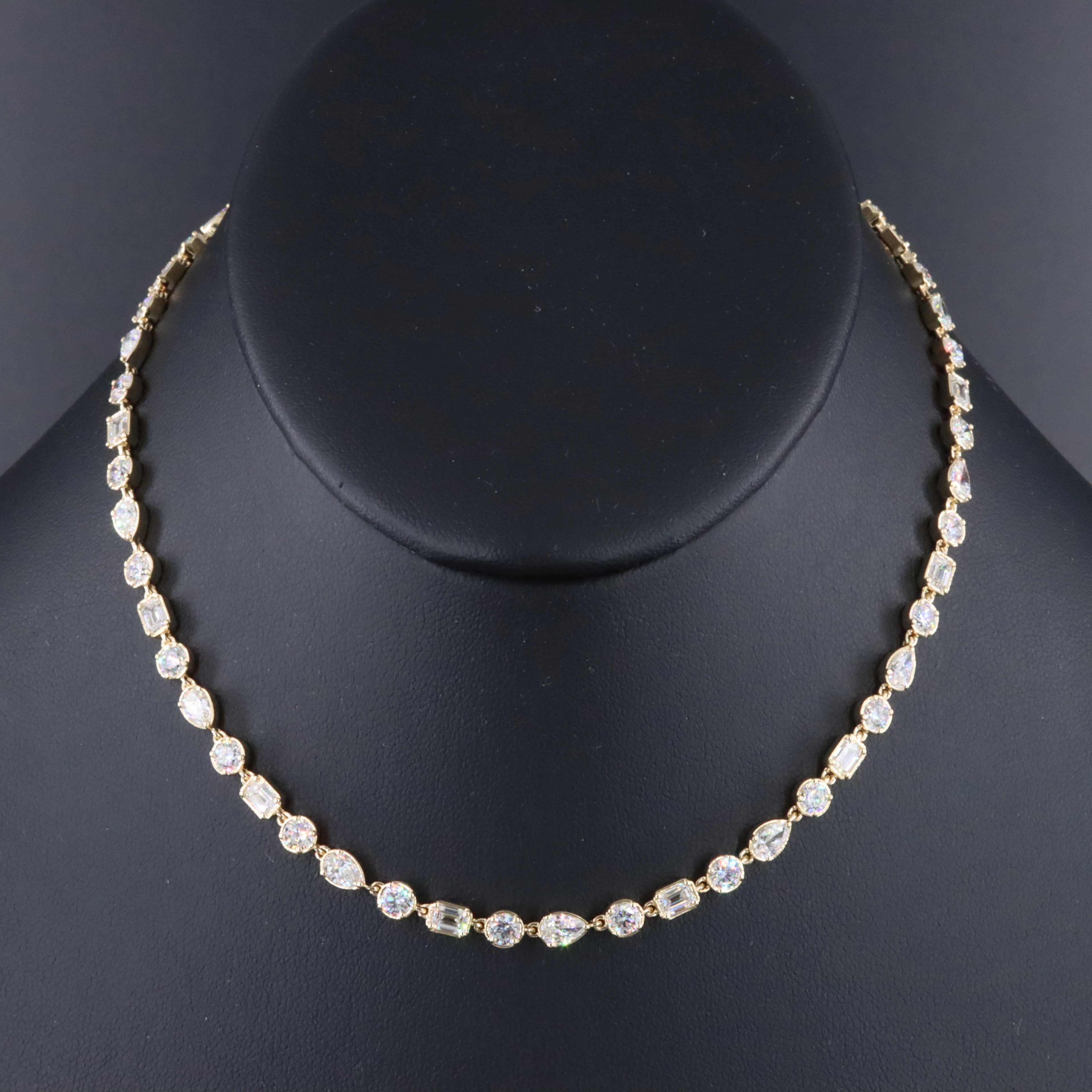 14K 10.00 CTW Lab Grown Diamond Necklace with IGI Report