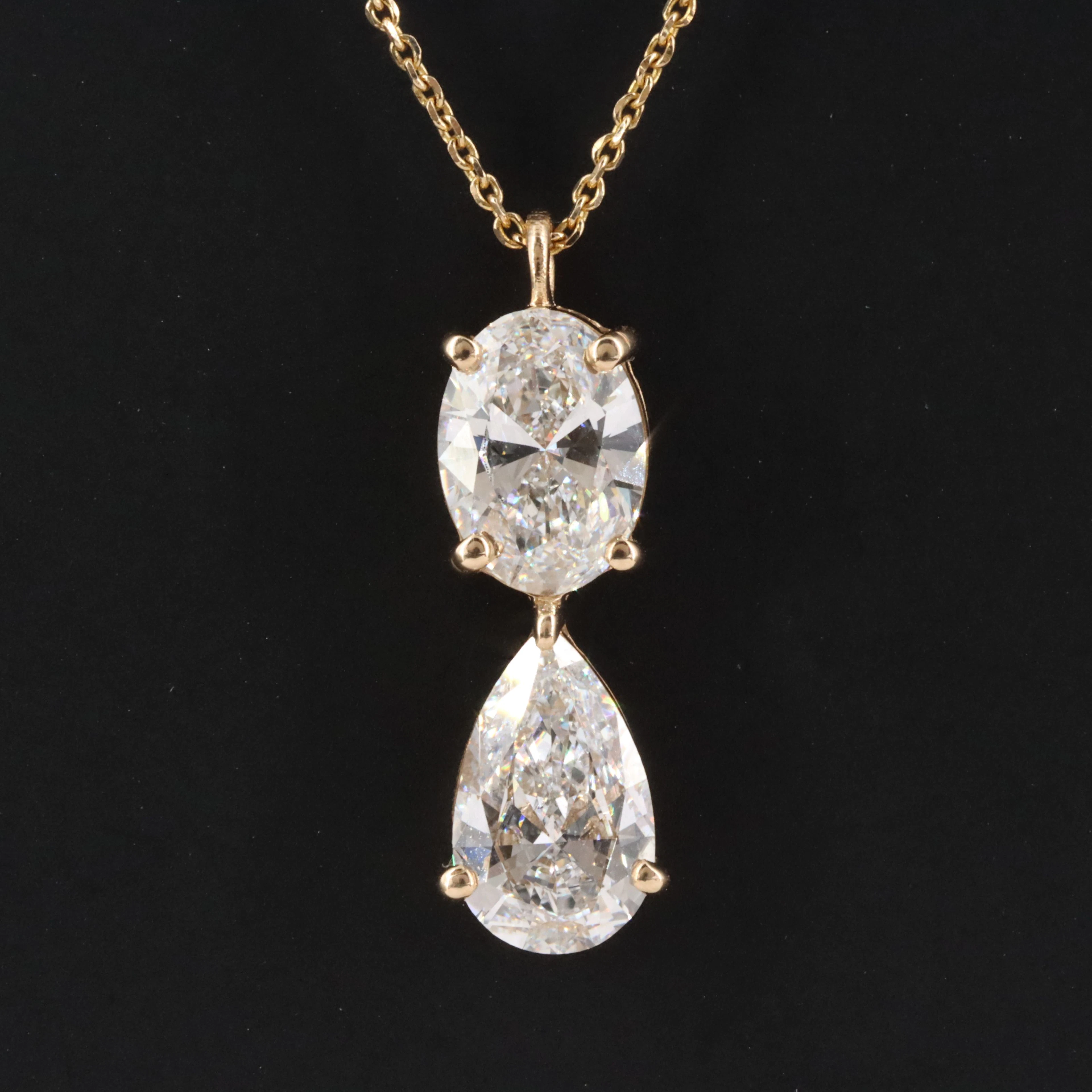14K 2.00 CTW Lab Grown Diamond Necklace with IGI Reports