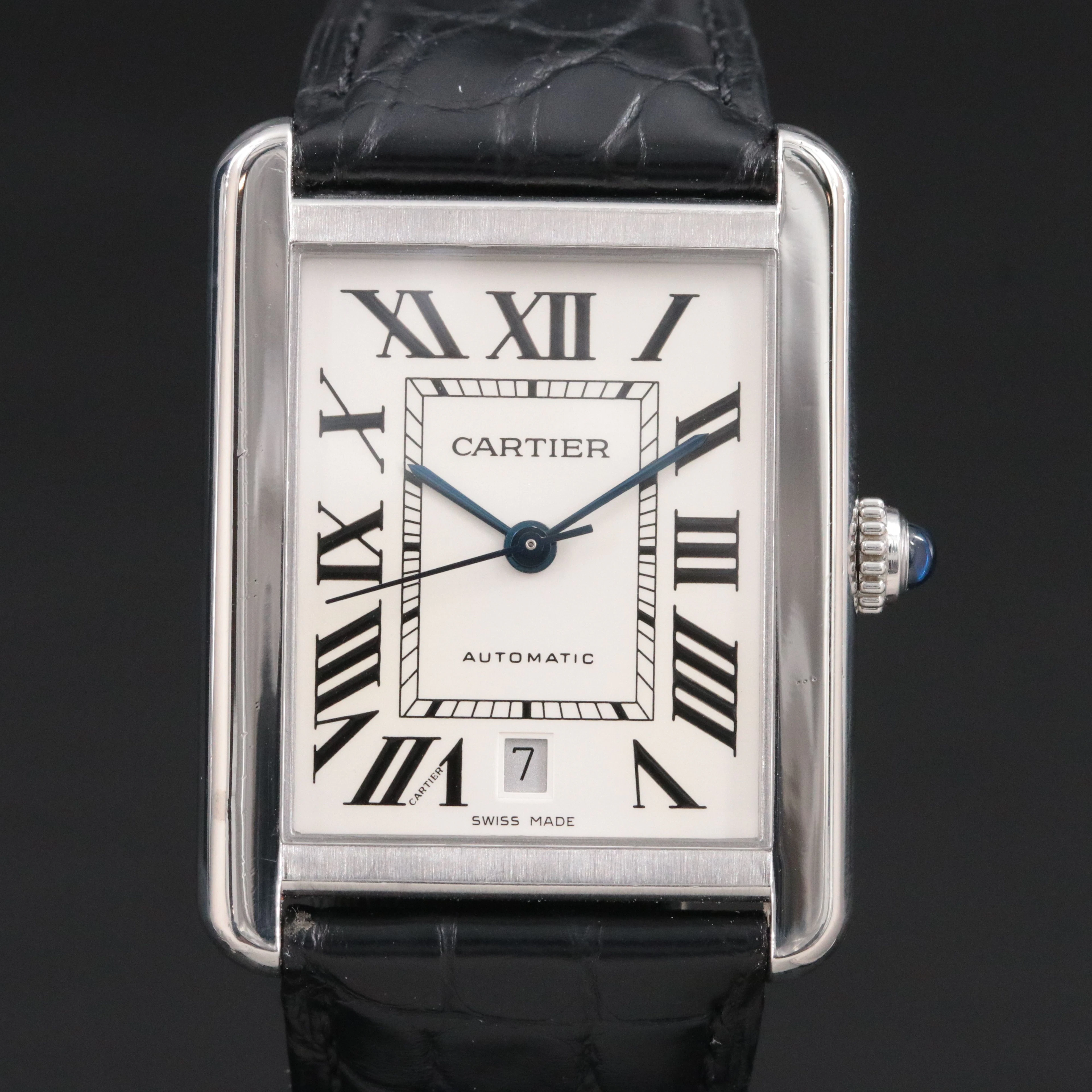 Cartier Tank Solo XL Date 31mm Steel Automatic Watch W5200027
