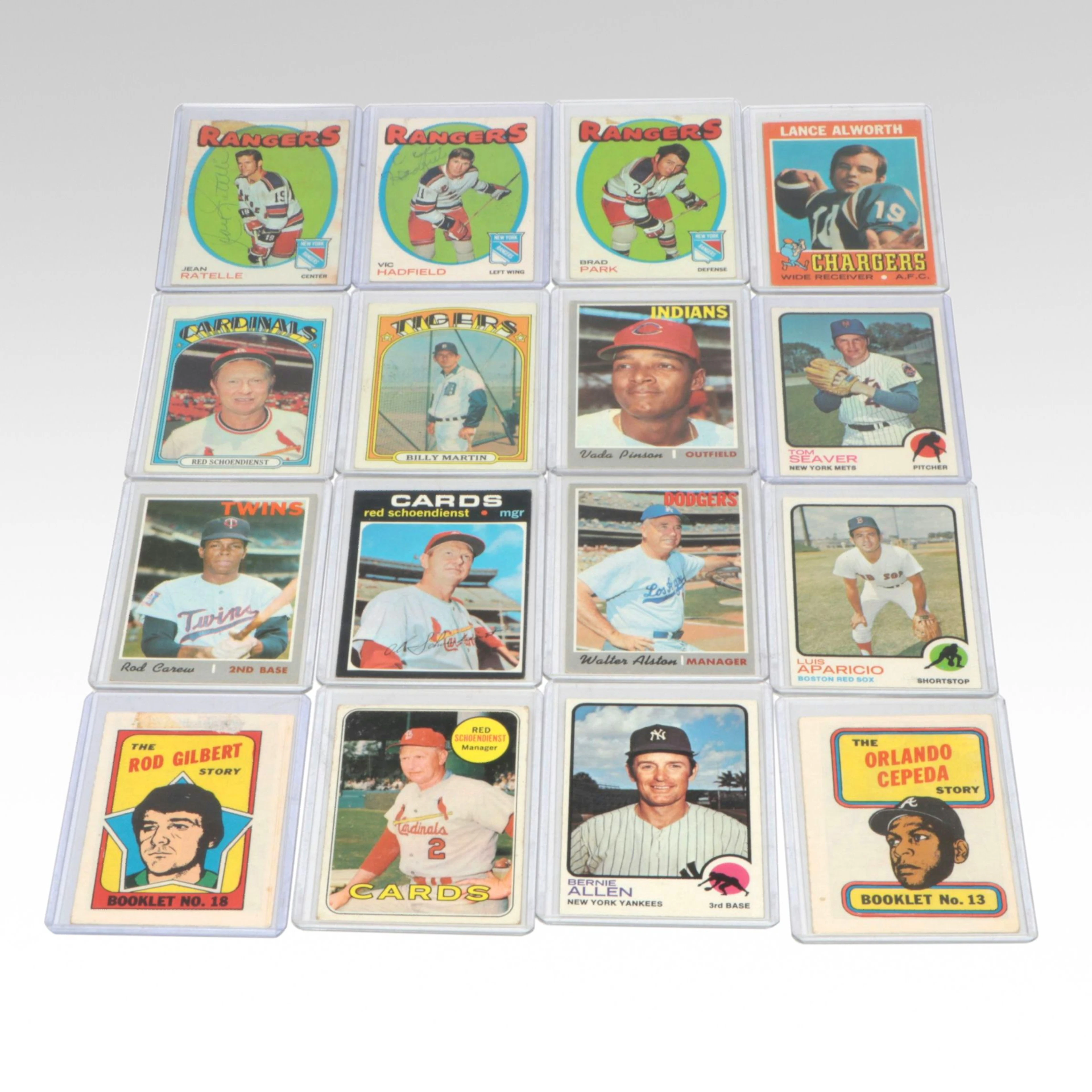 Topps Sports Cards Featuring Tom Seaver, Rod Carew, and More, 1960s-1970s