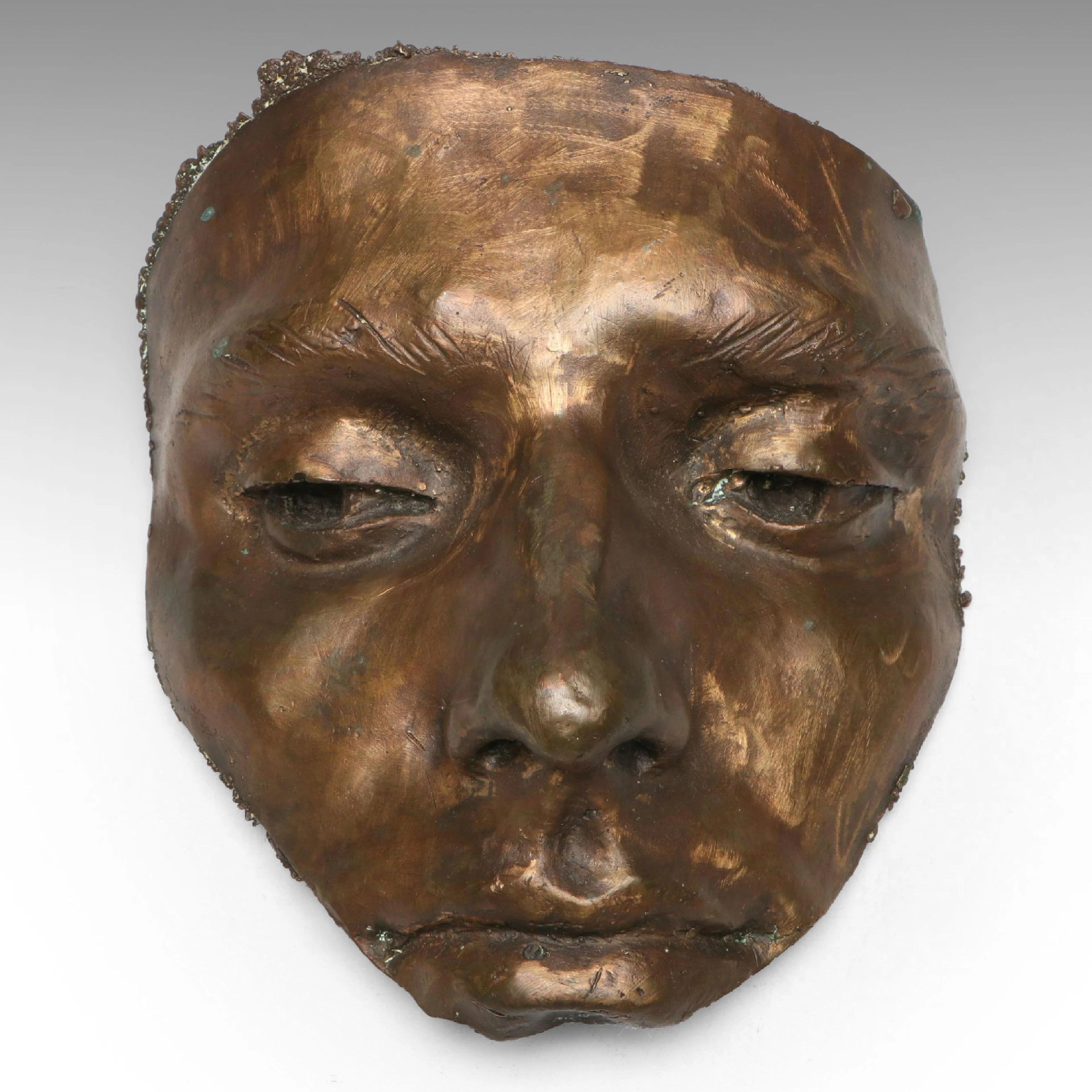 Gary Ross Cast Bronze Portrait Mask Sculpture