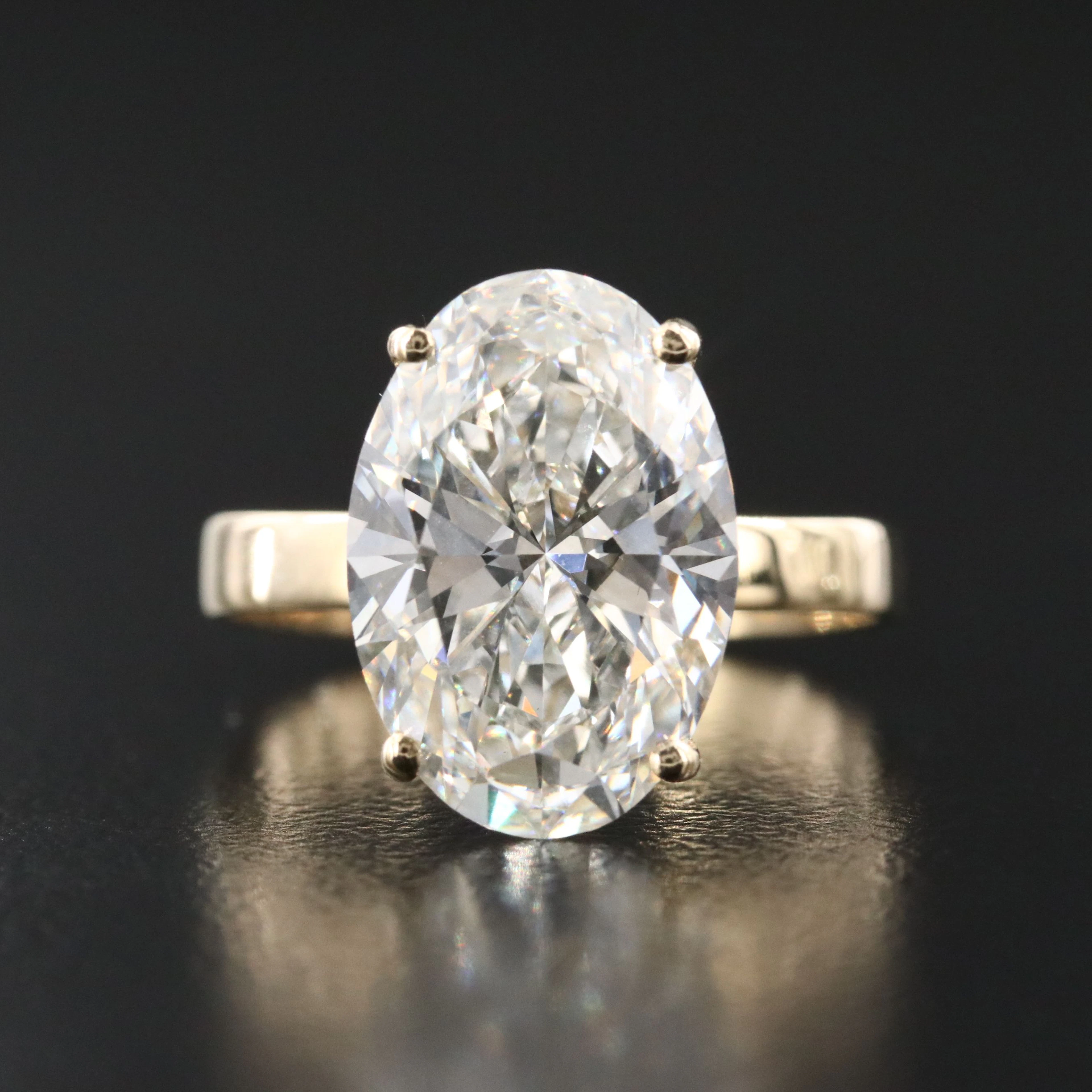 14K 5.08 CT Lab Grown Diamond Solitaire Ring with IGI Report