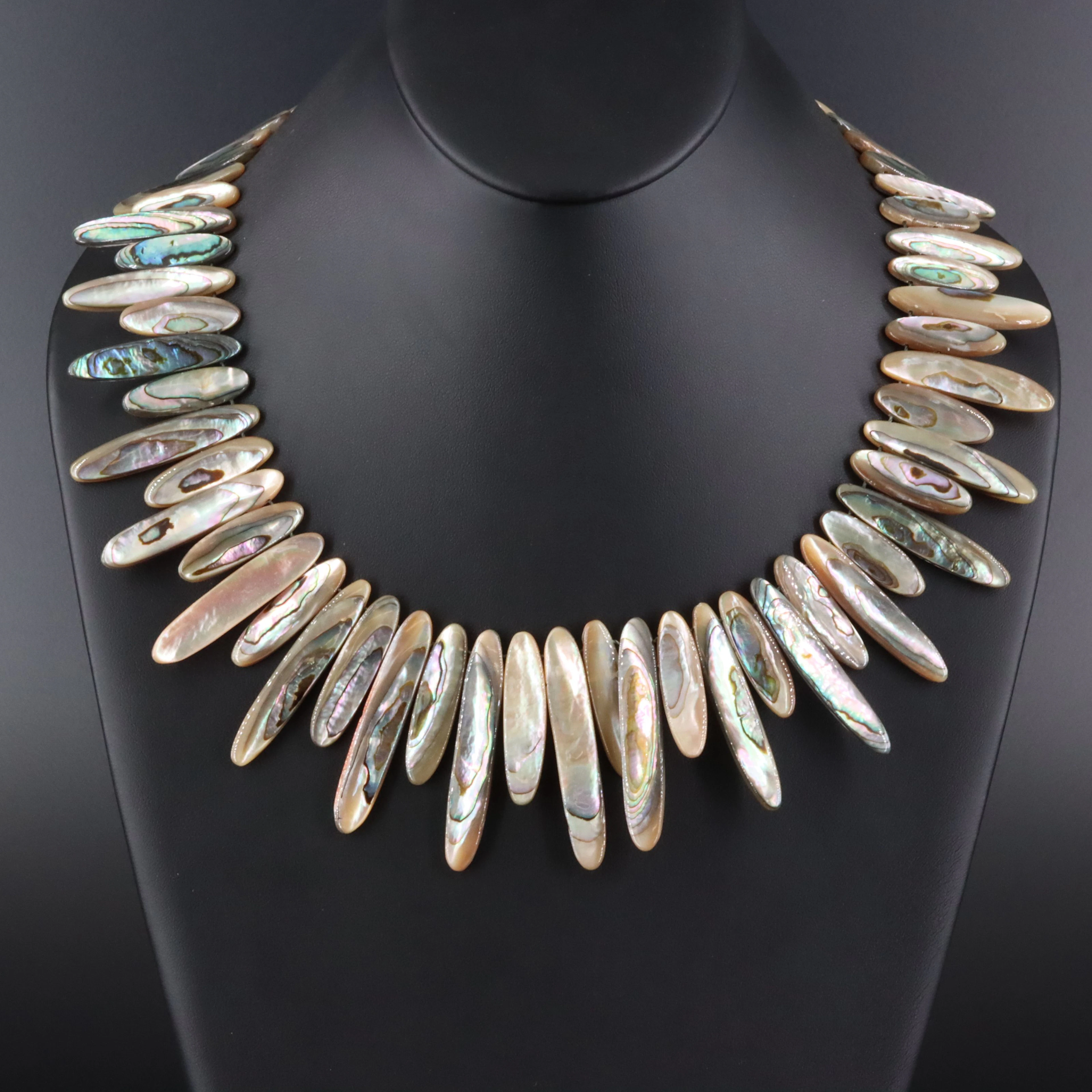 Abalone Fringe Necklace